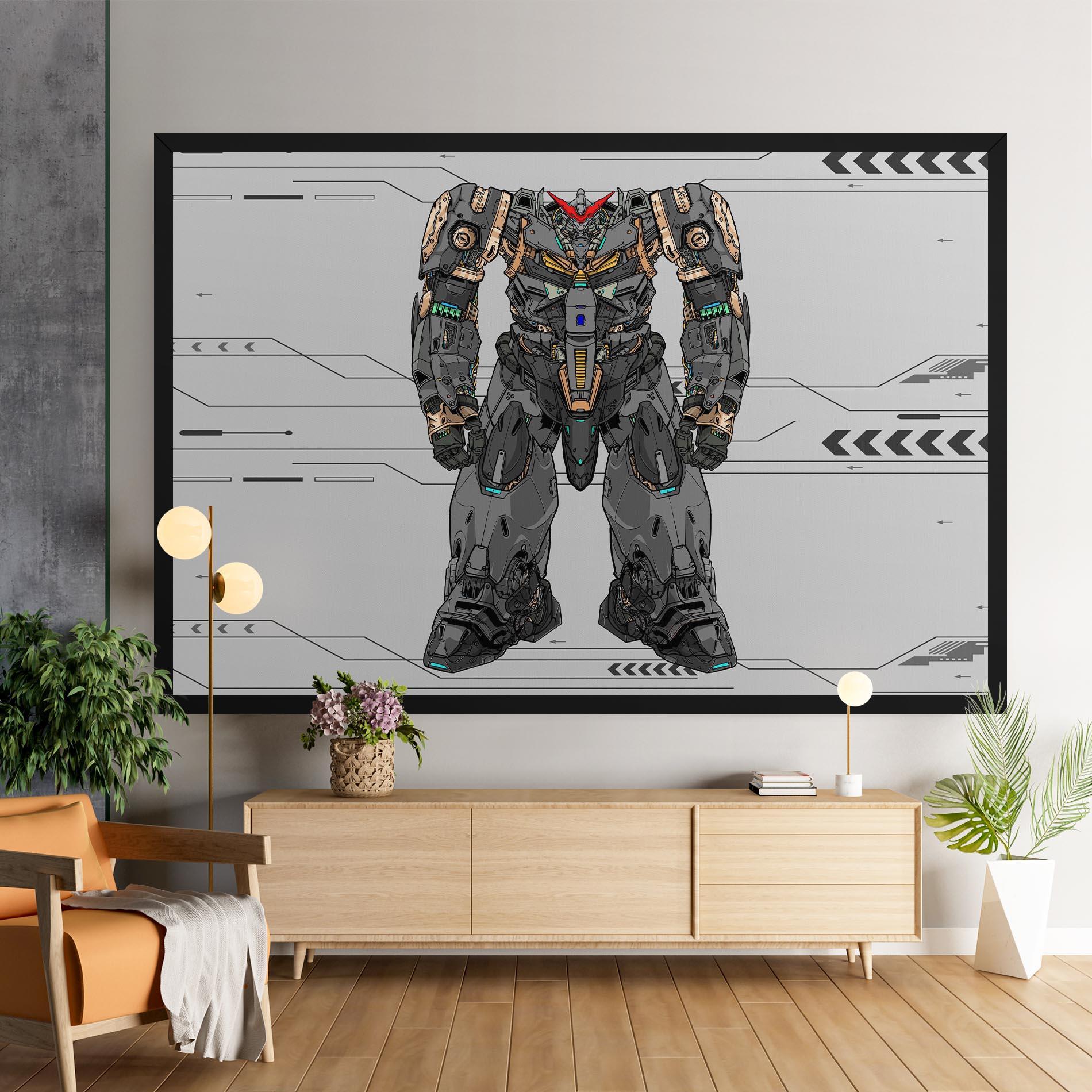 Картина на платно Big Grey Robot mockup 9