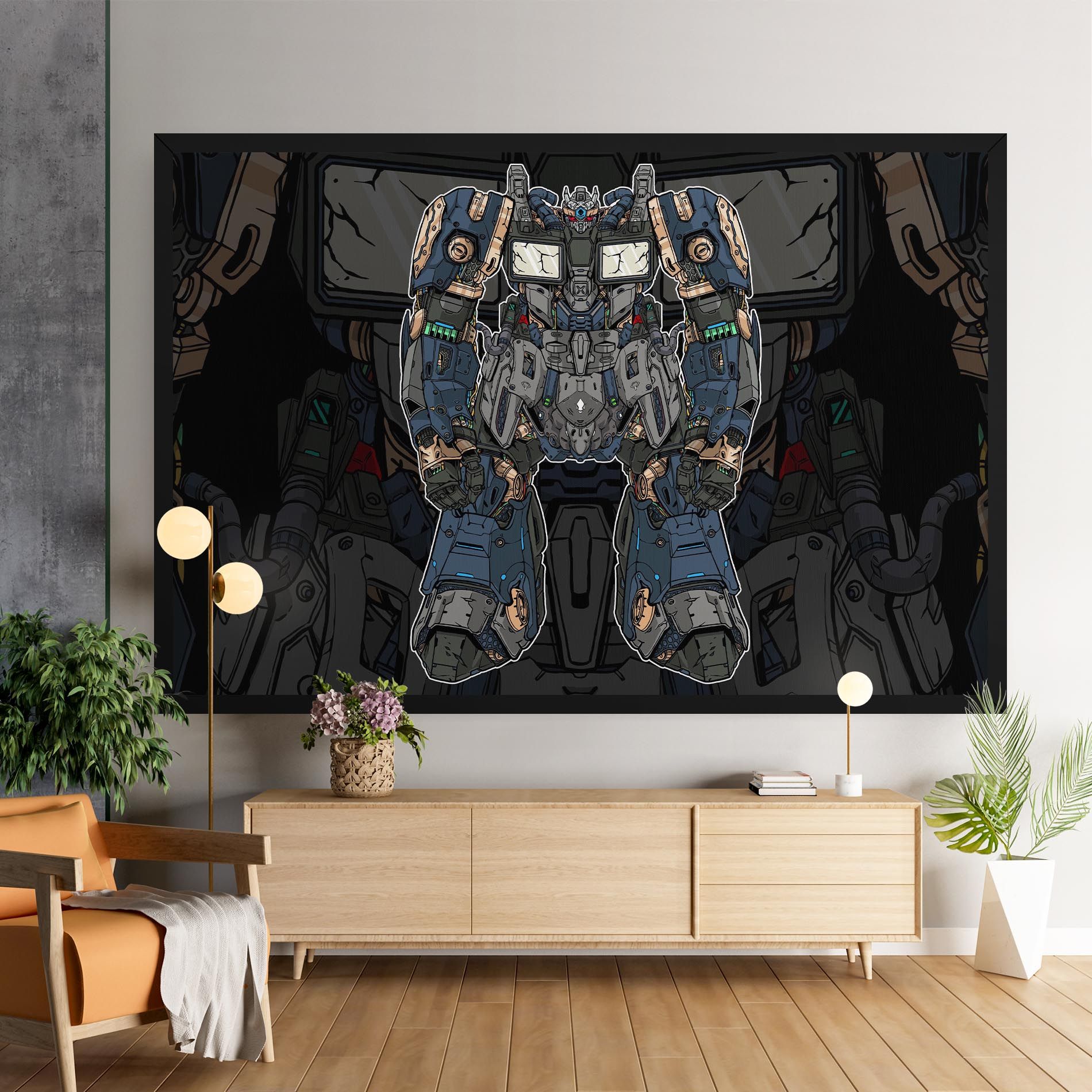 Blue Green Robot mockup 9