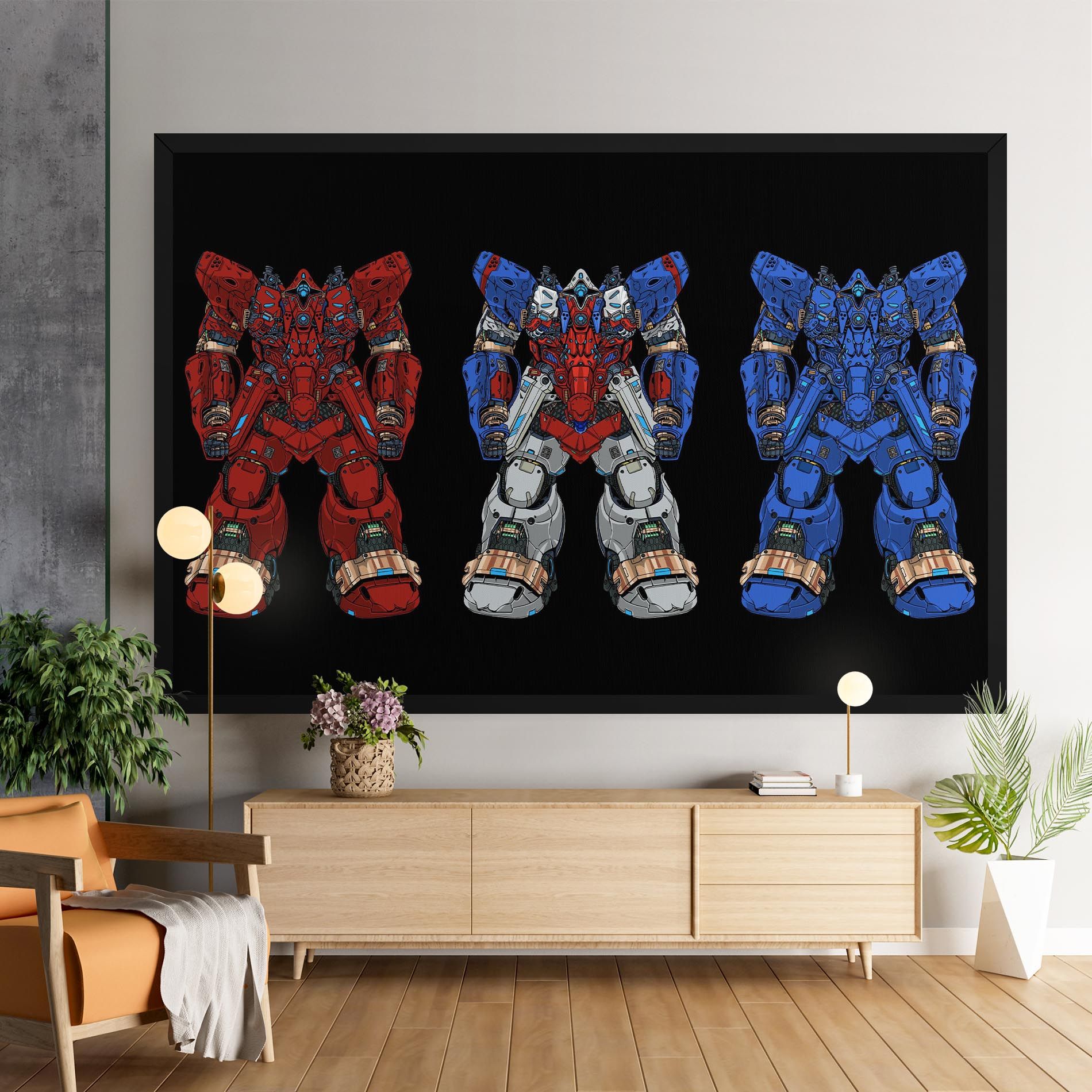 Blue Red Robots mockup 9