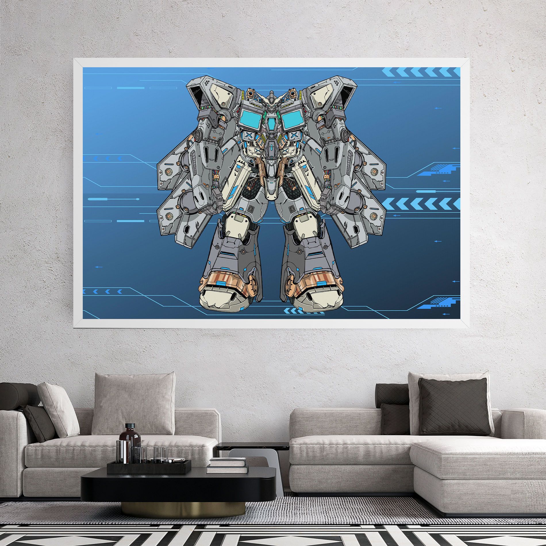 Blue Grey Robot mockup 2