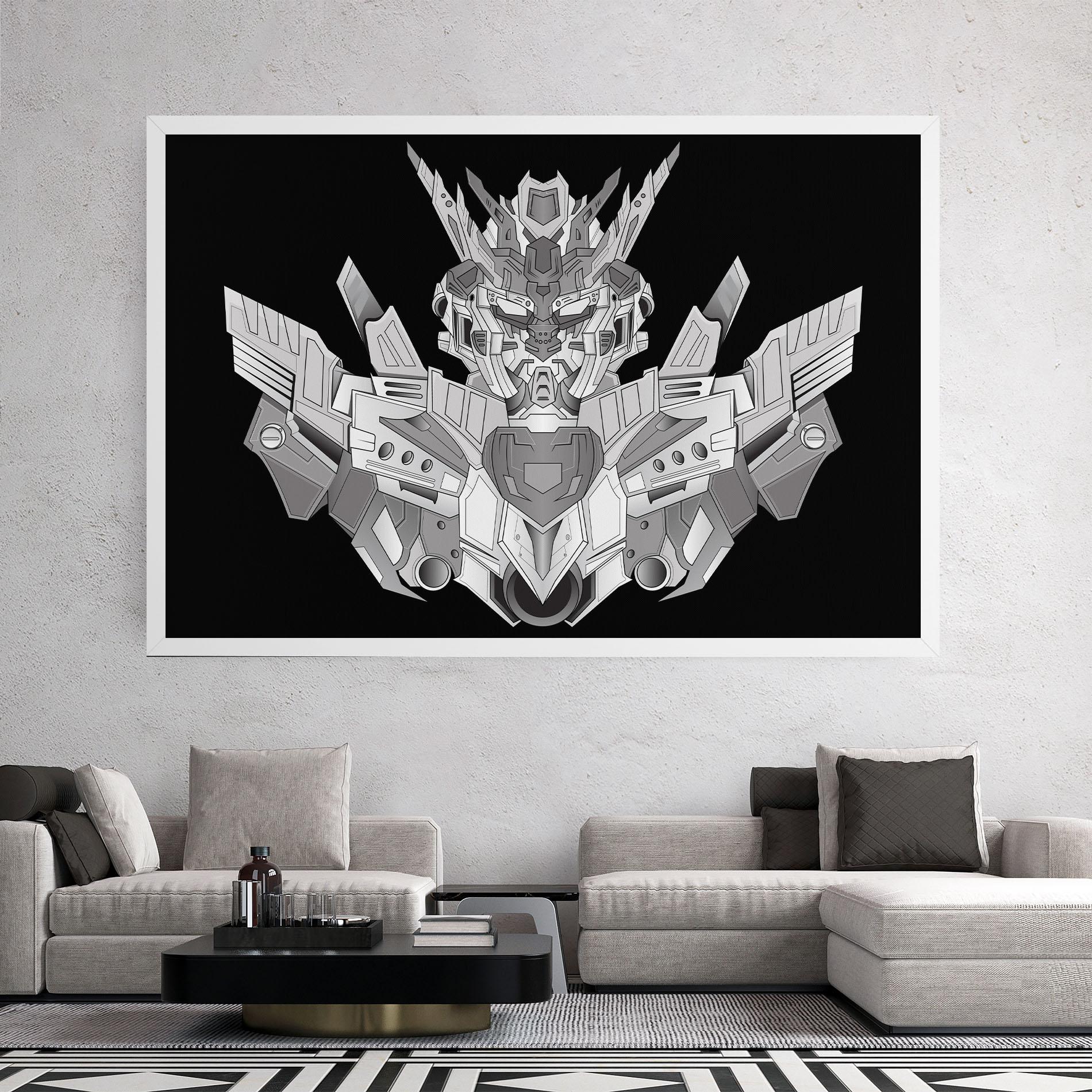 Картина на платно Grey Robot mockup 2