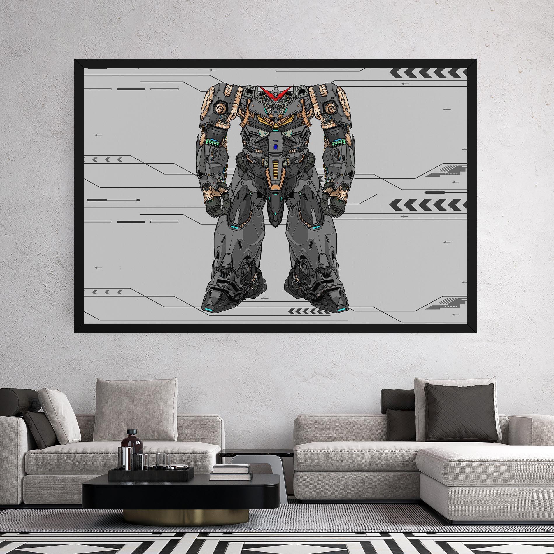 Картина на платно Big Grey Robot mockup 2