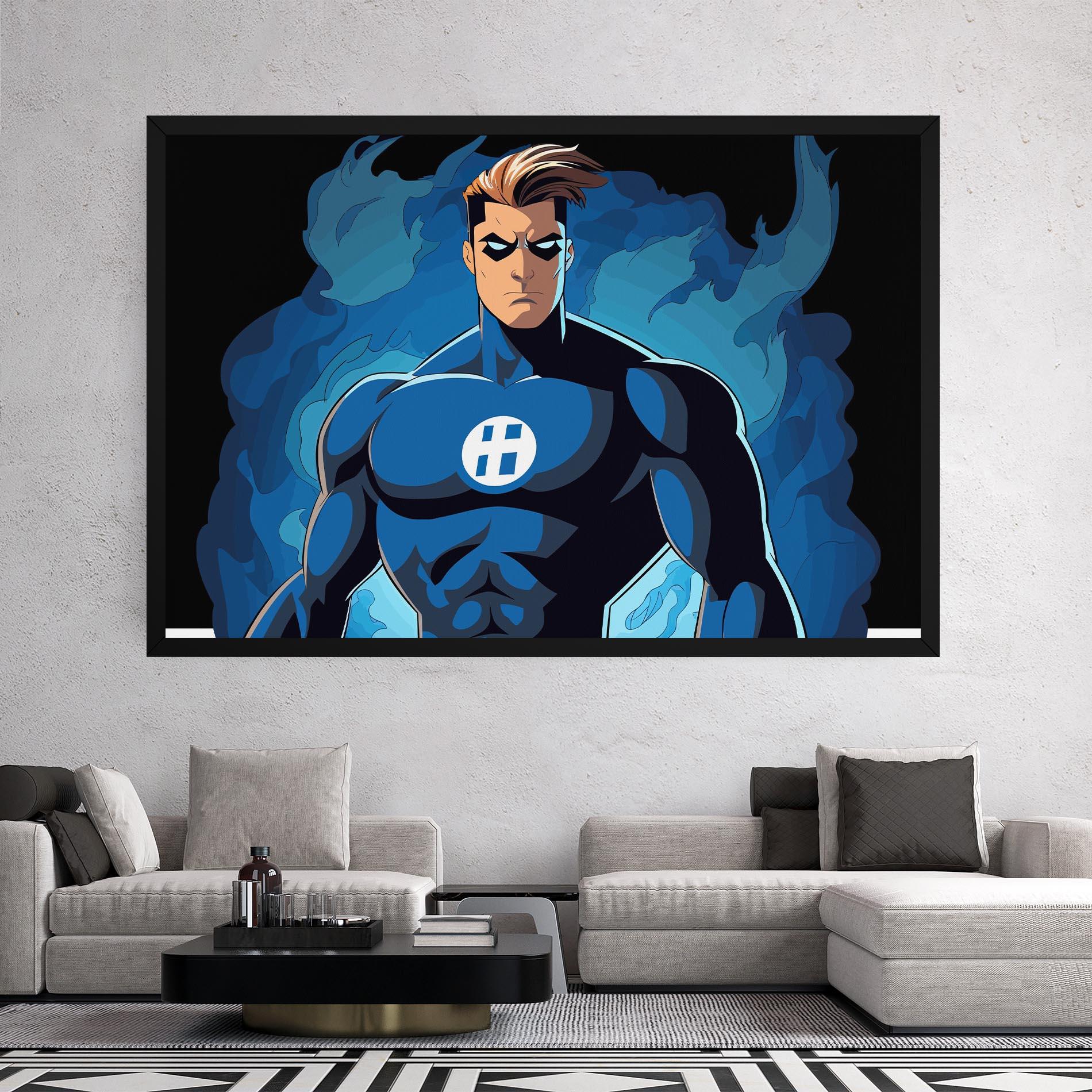 Картина на платно Blue Hero mockup 2