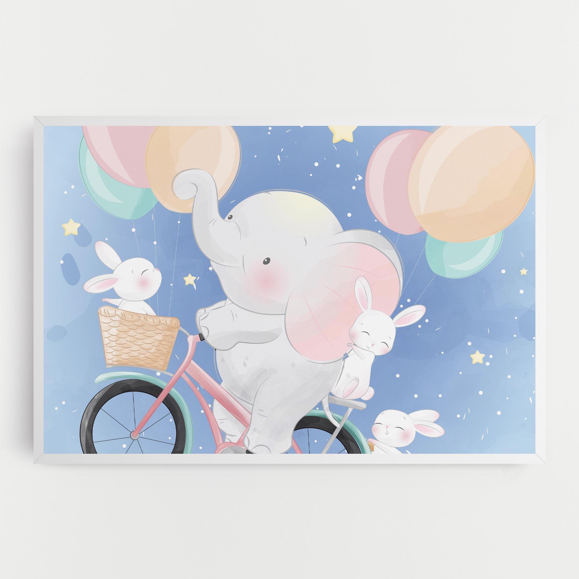 Картина на платно Bike Elephant mockup 0