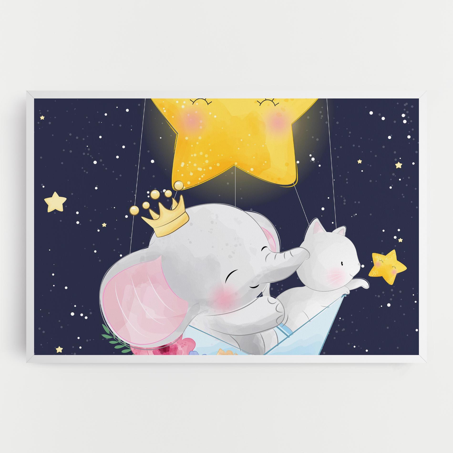 Картина на платно Elephant Cat mockup 0