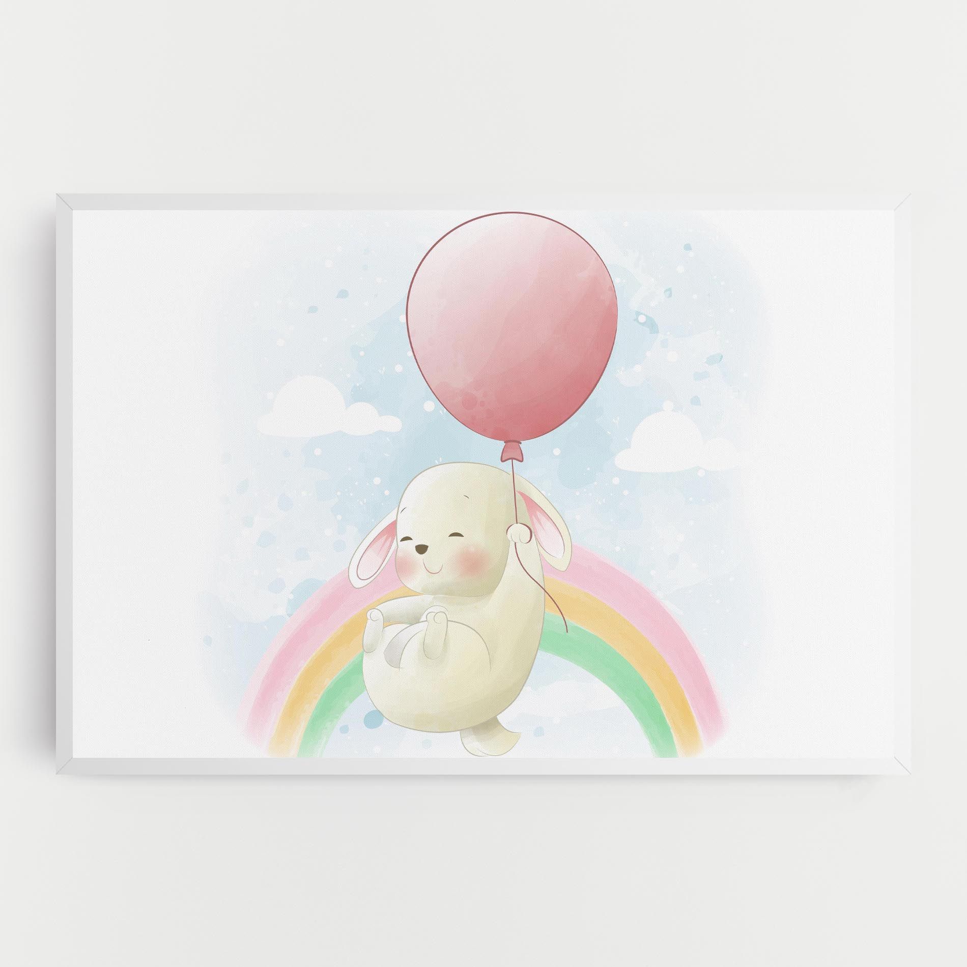 Rainbow Bunny Art mockup 0
