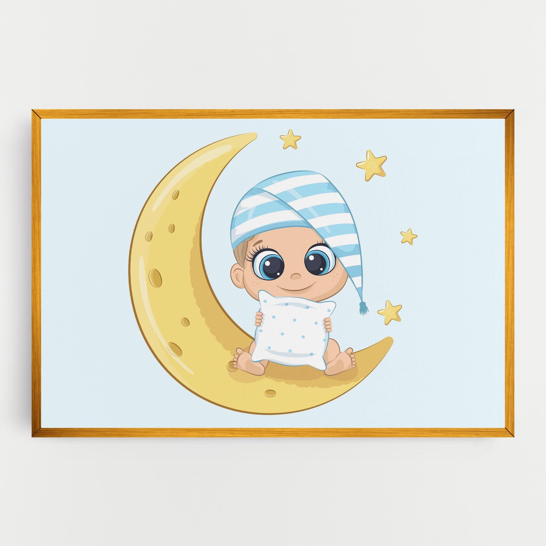 Baby On Moon mockup 0