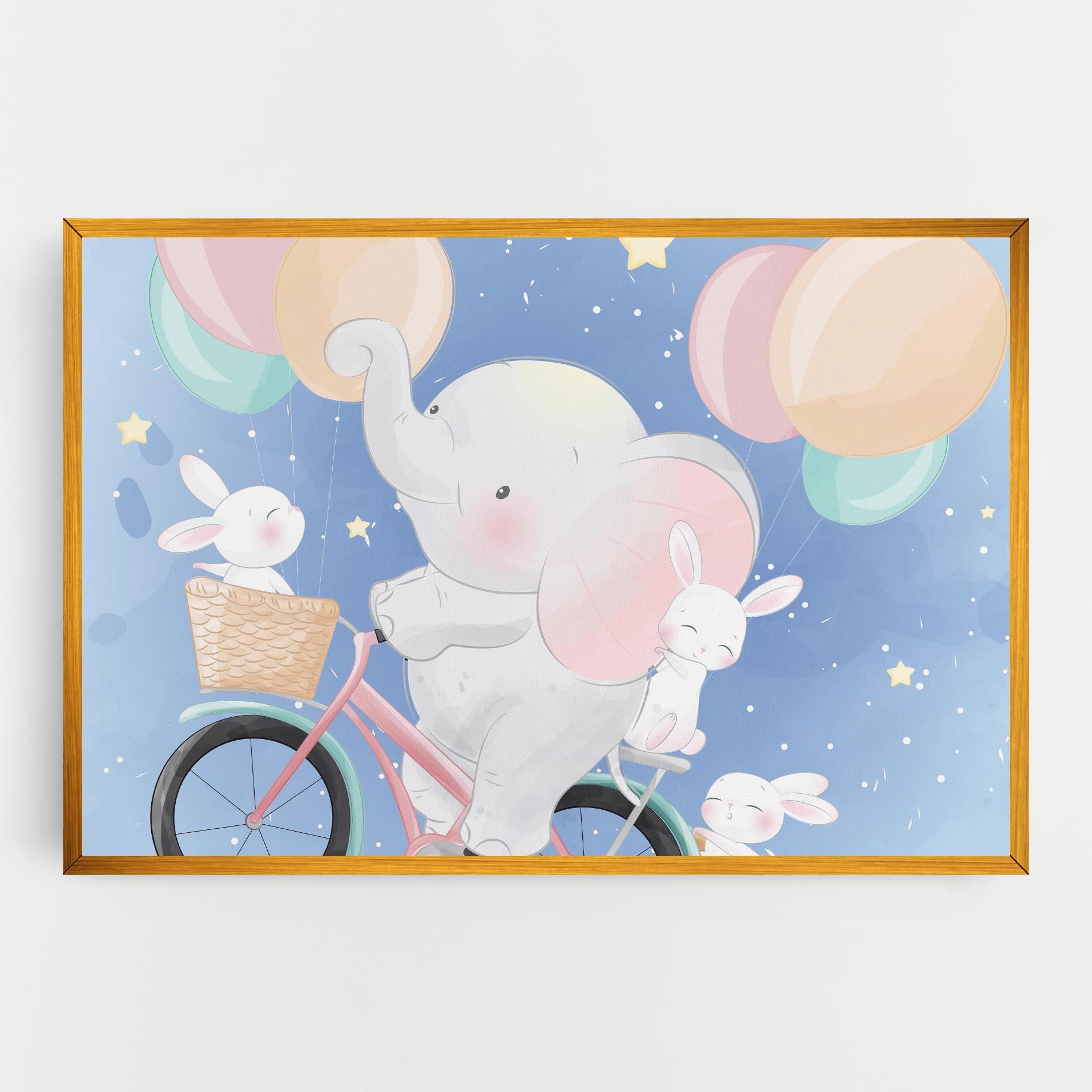 Картина на платно Bike Elephant mockup 0