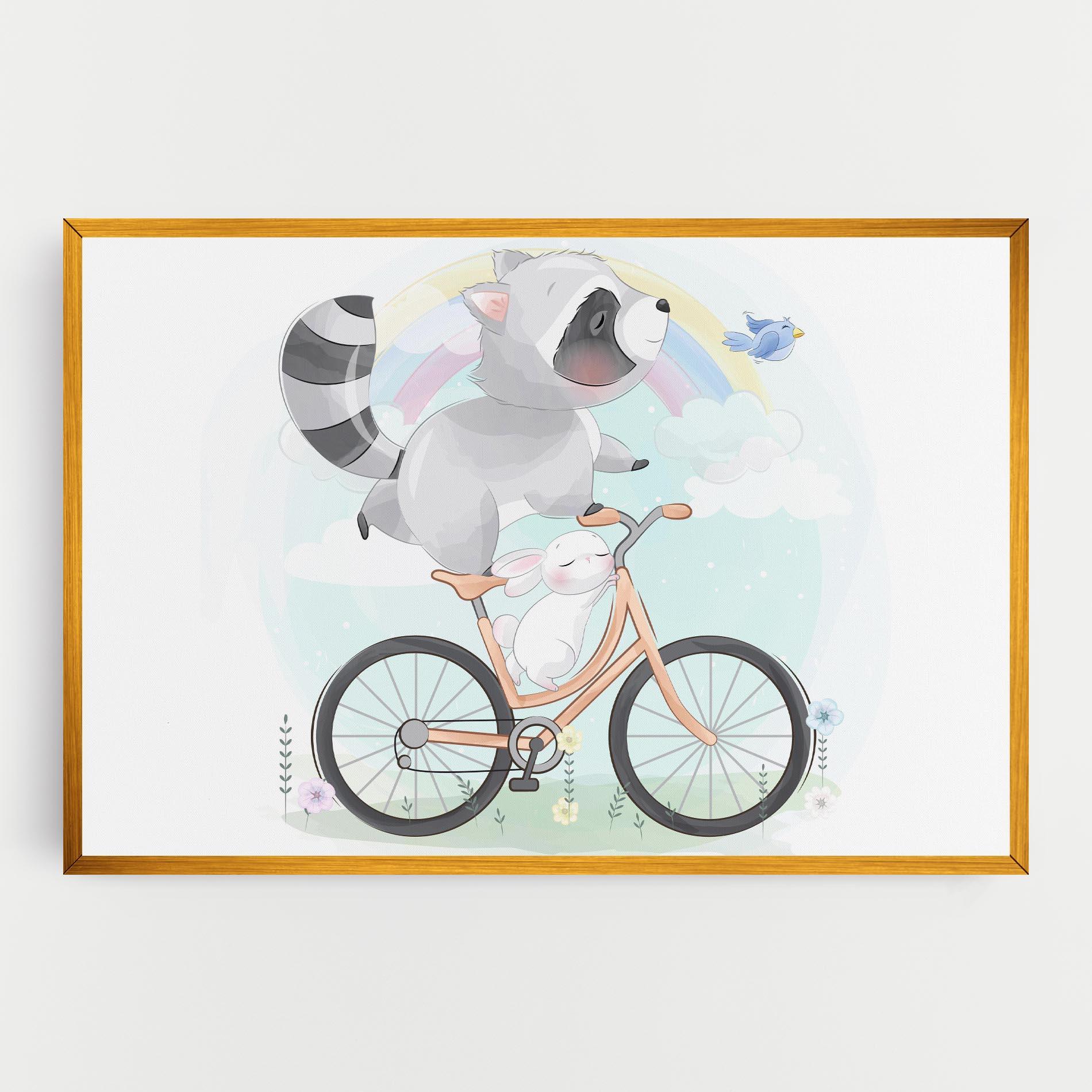 Картина на платно Bike Ride Animal mockup 0