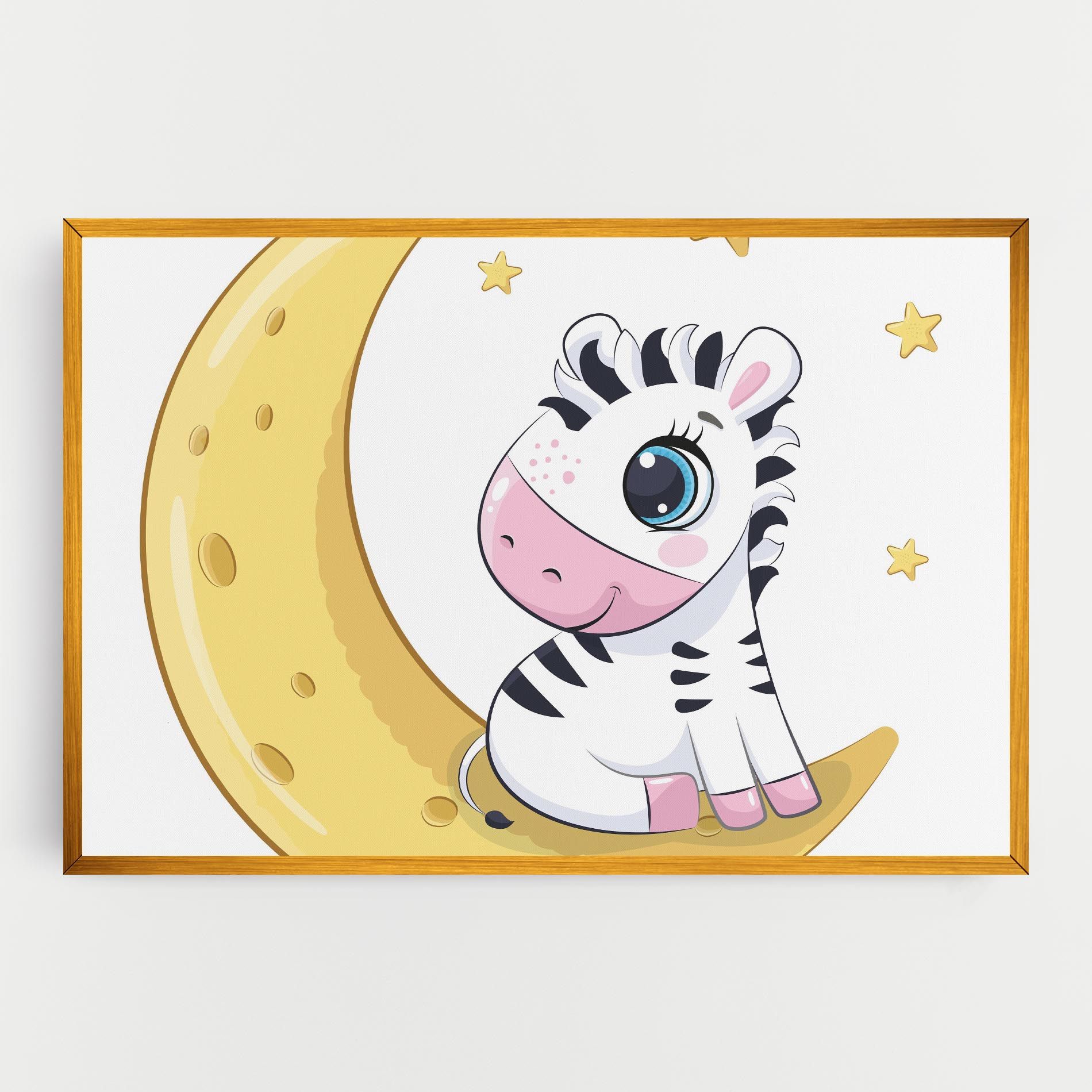 Cute Zebra Moon mockup 0