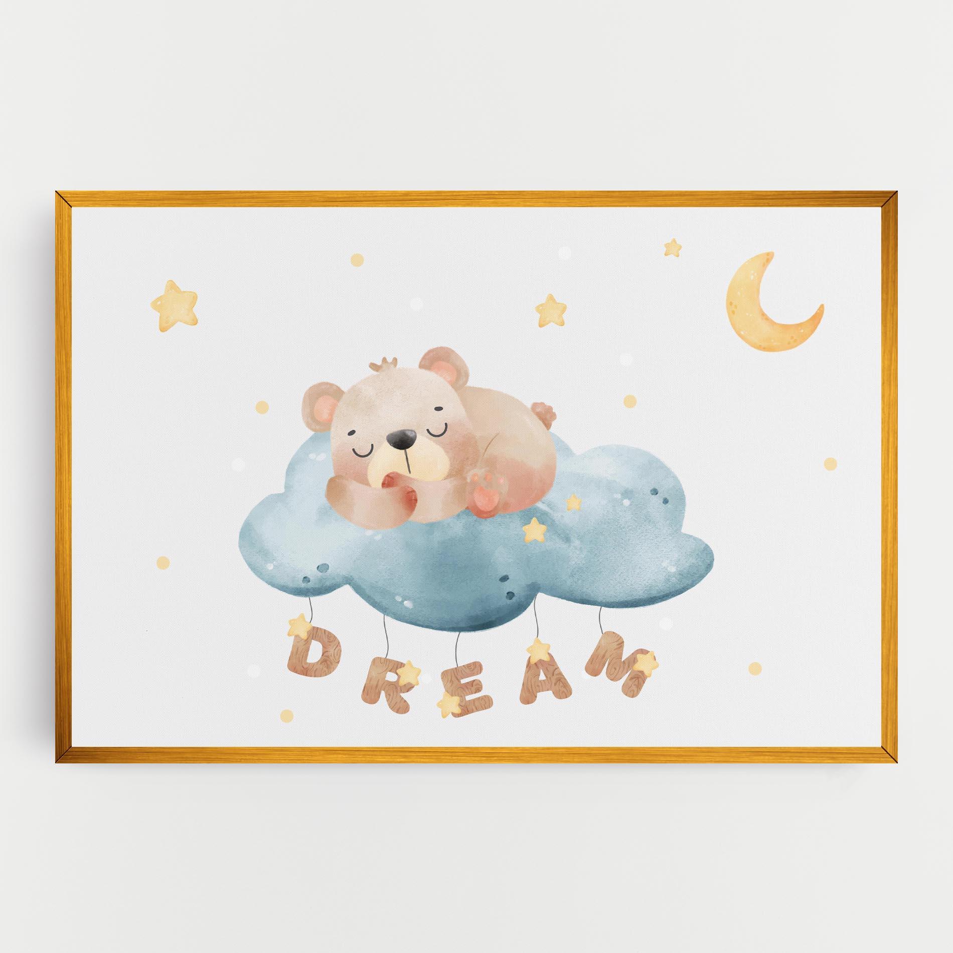 Картина на платно Dream Sleepy Bear mockup 0