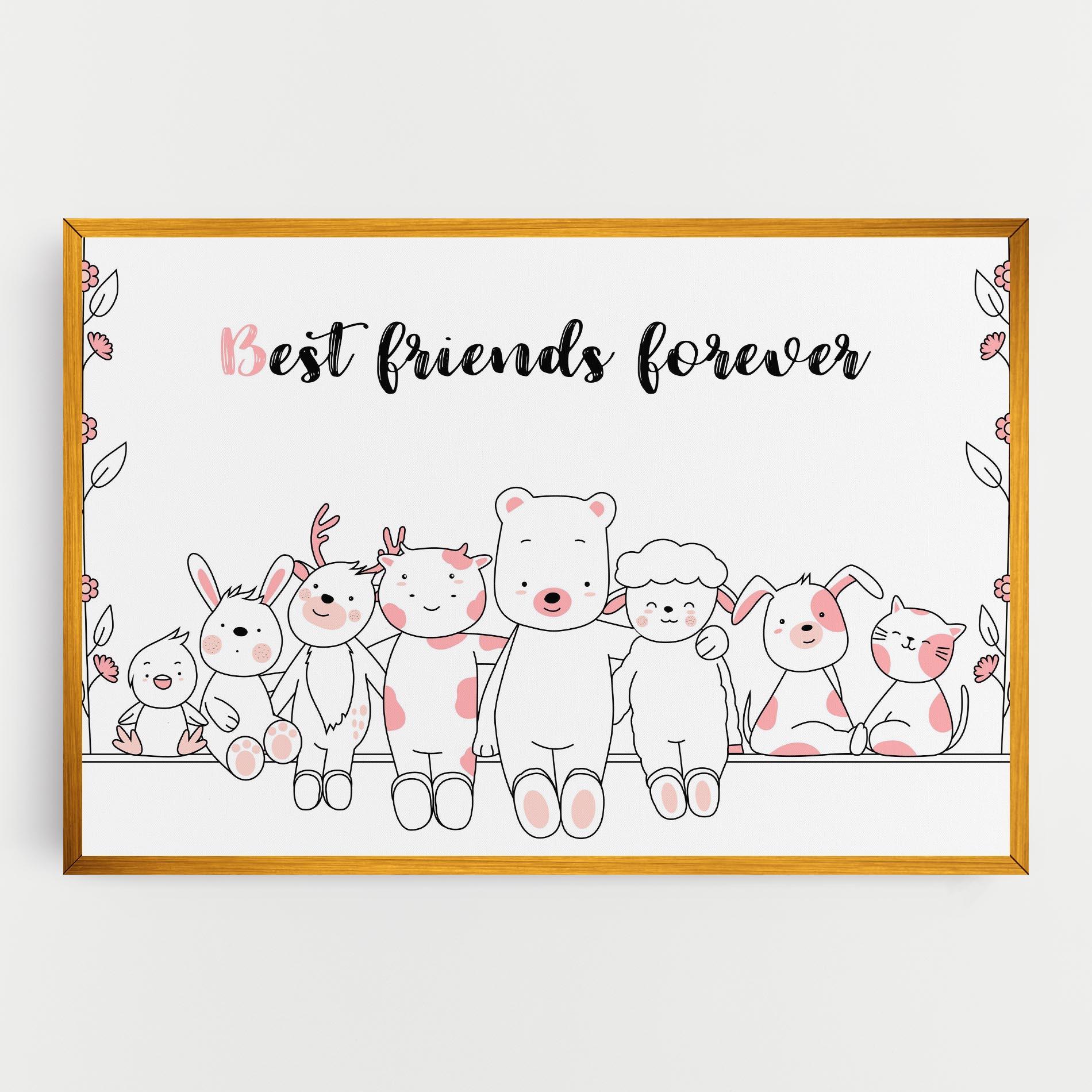 Картина на платно Friends Forever mockup 0