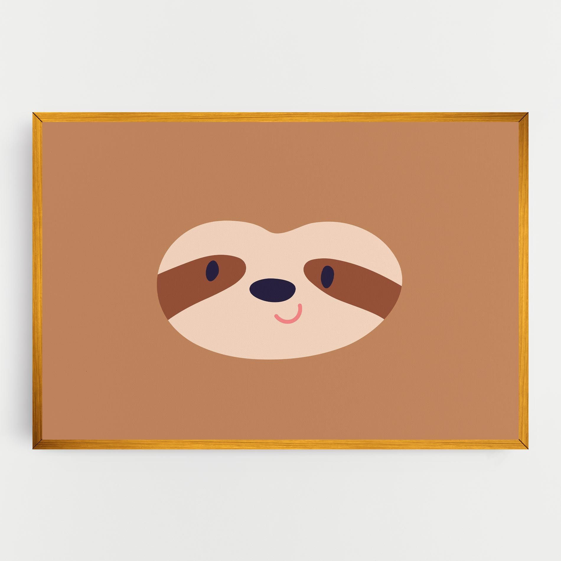 Sloth Face Portrait mockup 0