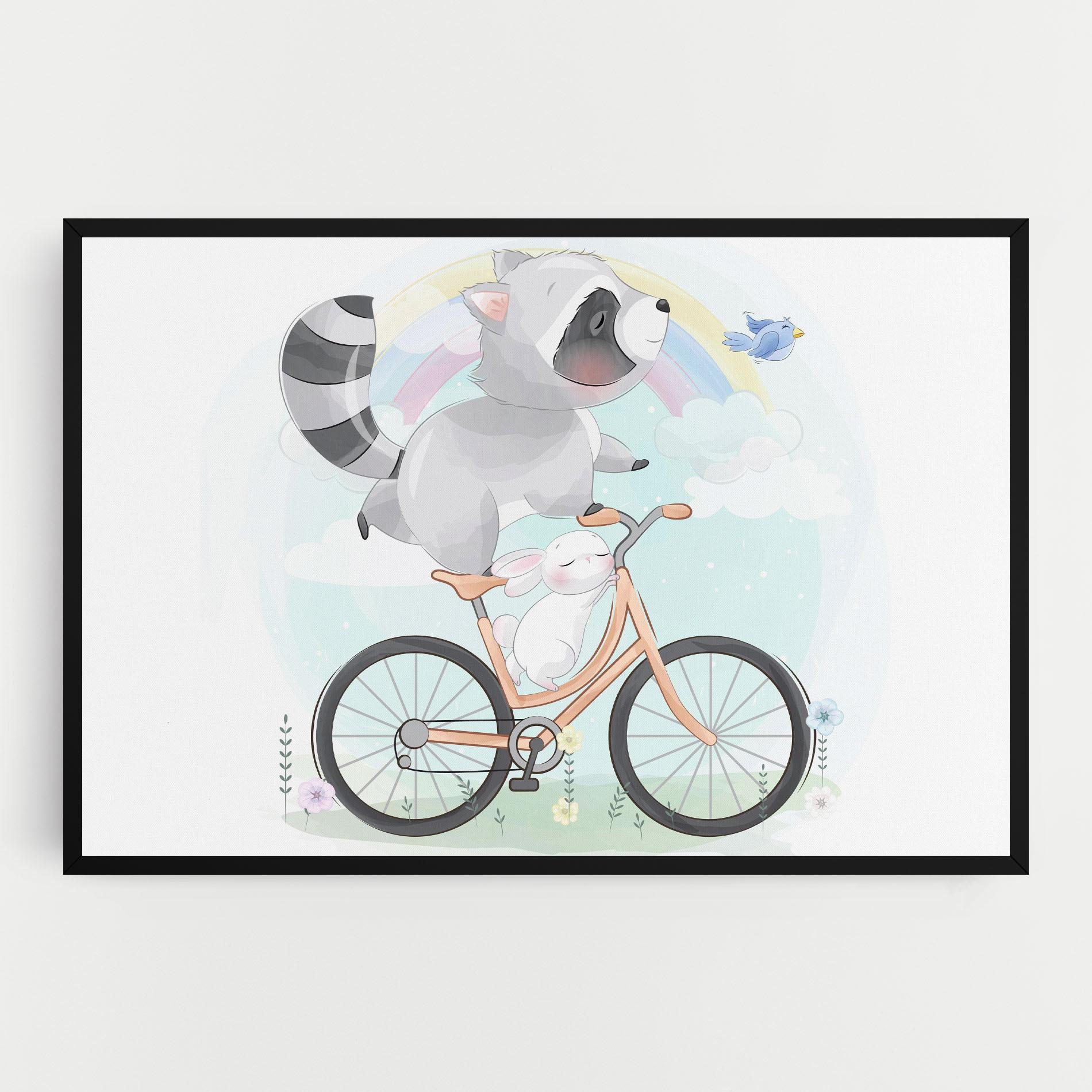 Картина на платно Bike Ride Animal mockup 0