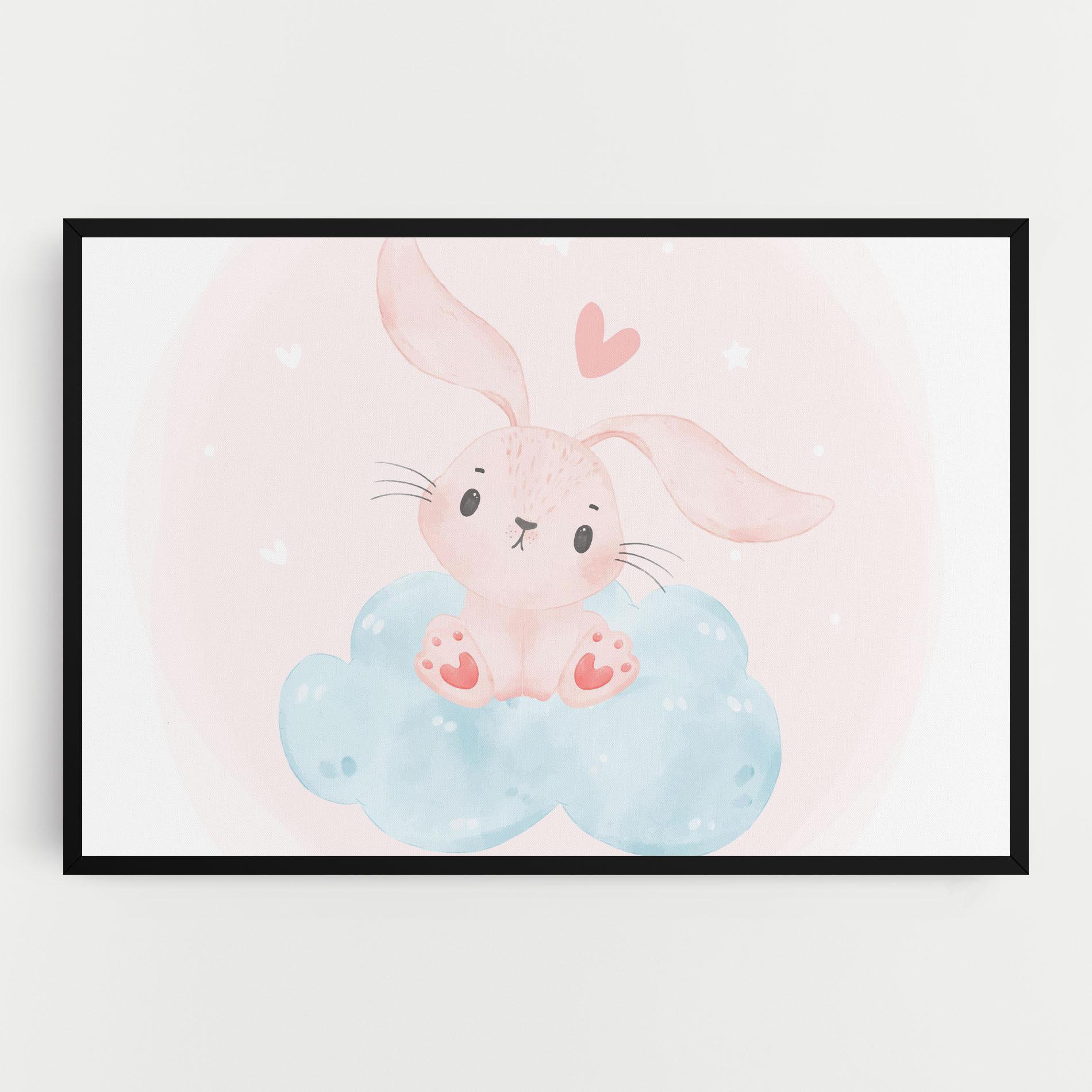 Картина на платно Cloud Pink Bunny mockup 0
