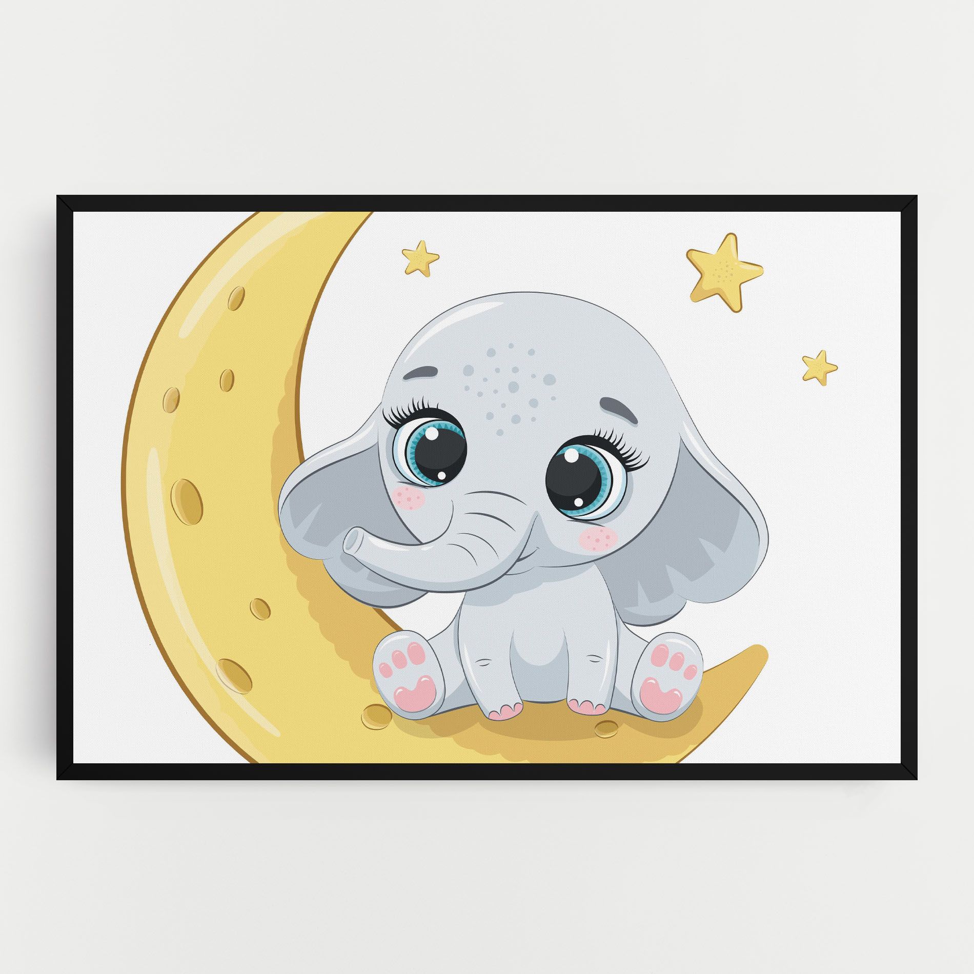 Cute Elephant Moon mockup 0