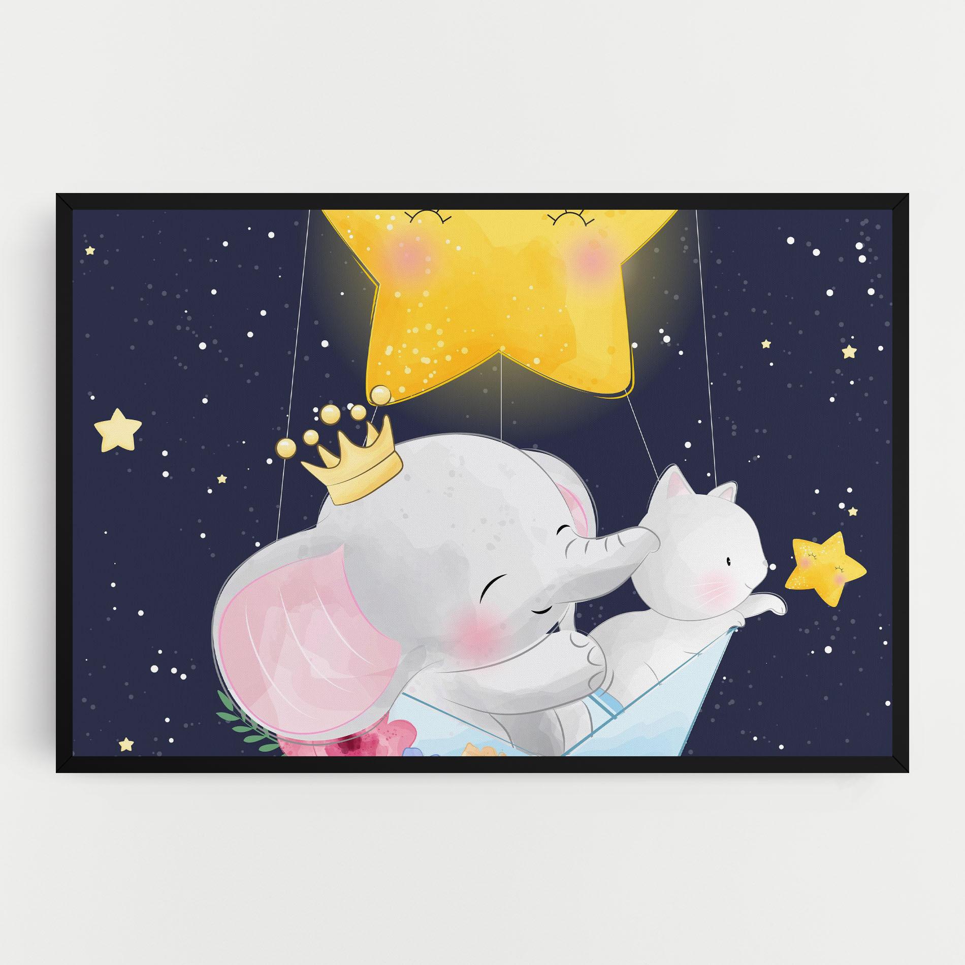 Картина на платно Elephant Cat mockup 0