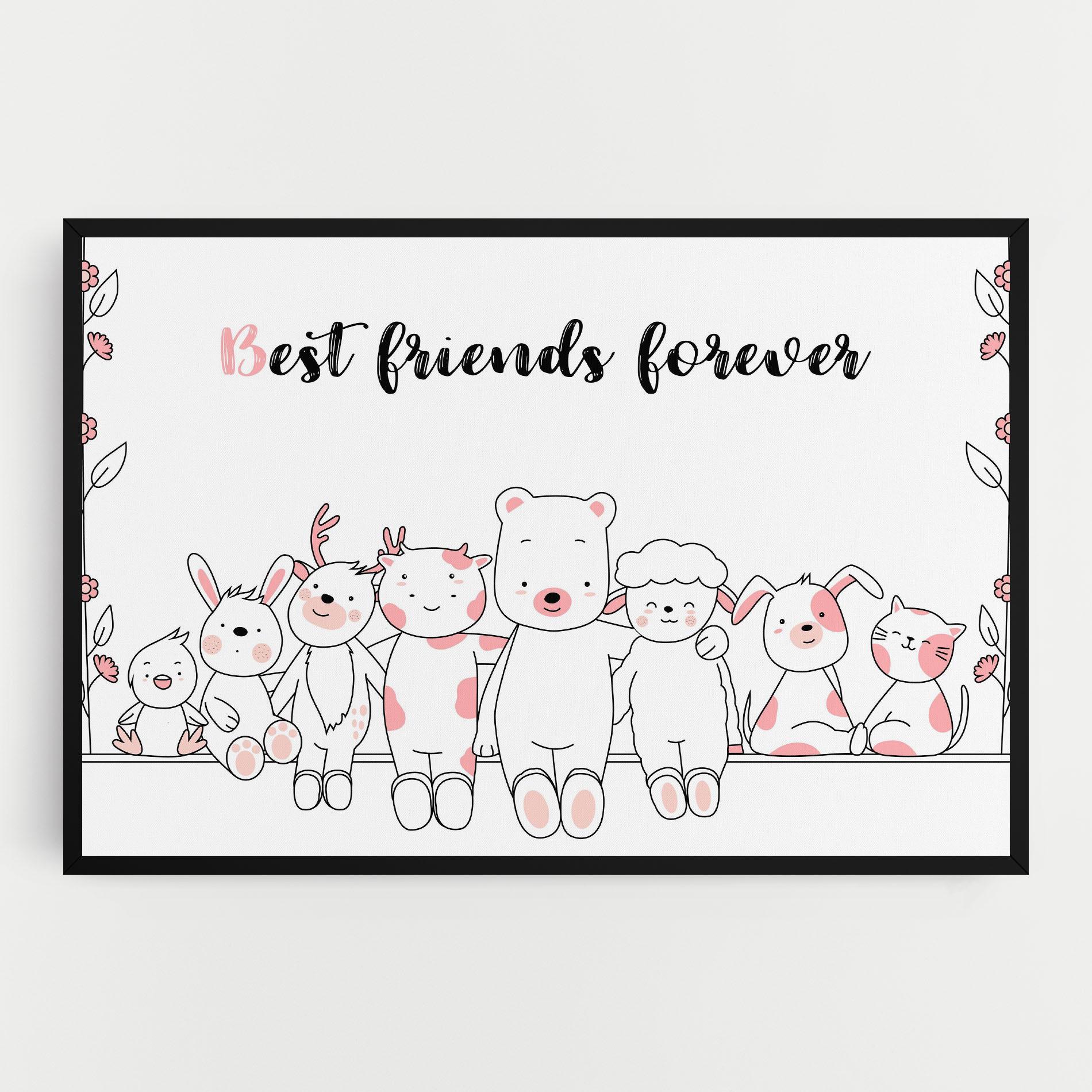 Картина на платно Friends Forever mockup 0