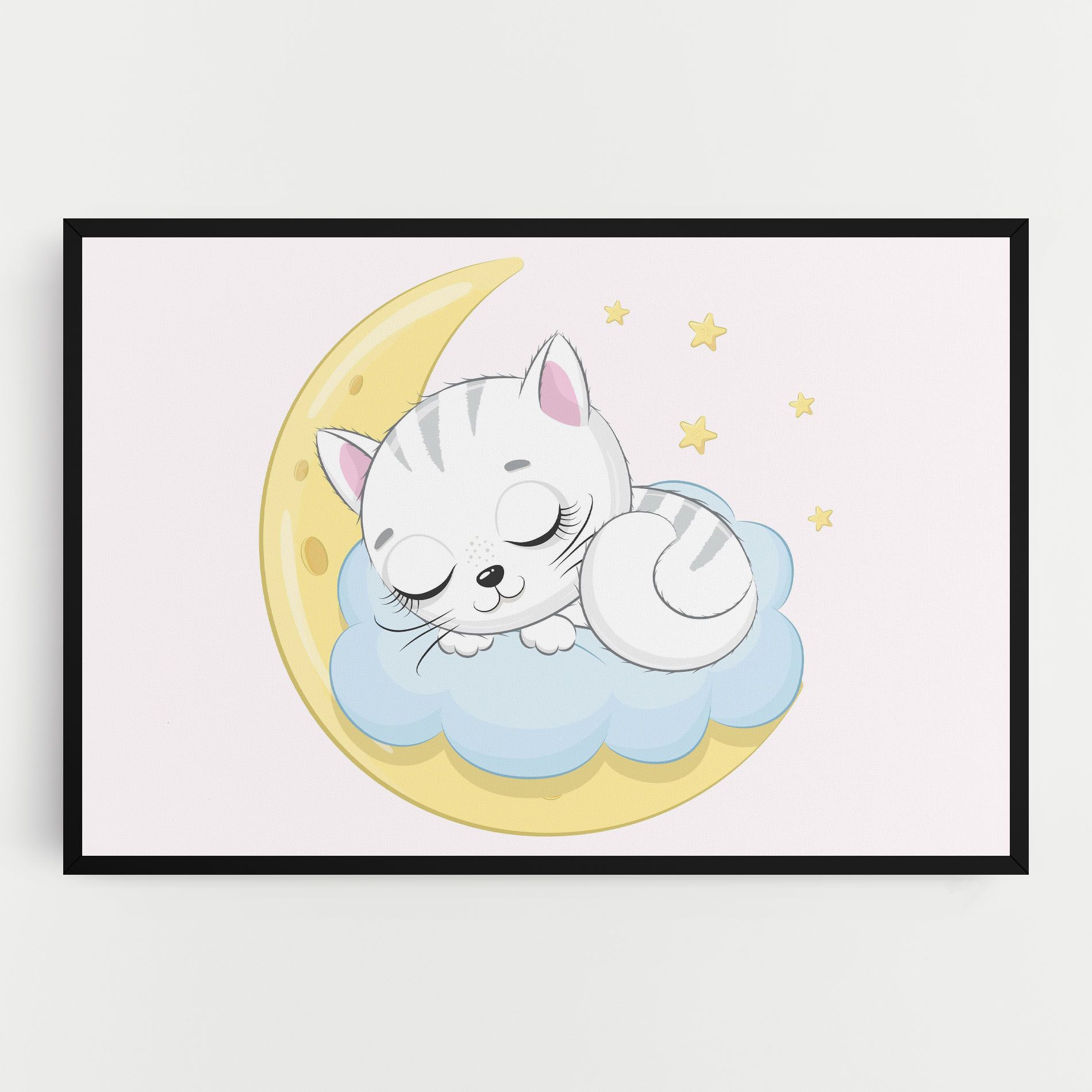 Moon Cat Sleeping mockup 0