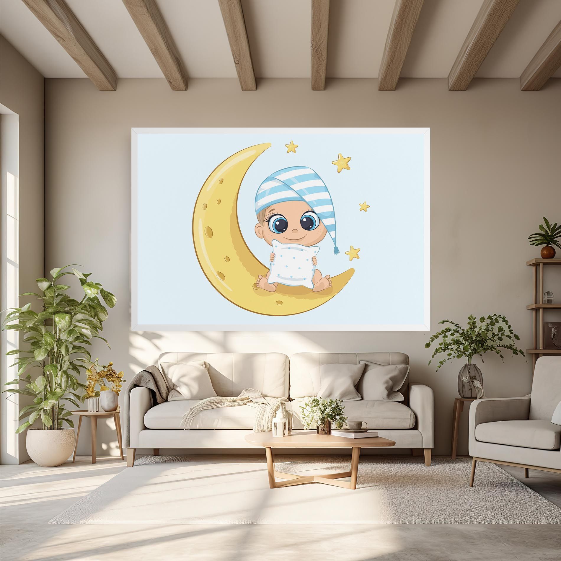 Baby On Moon mockup 6