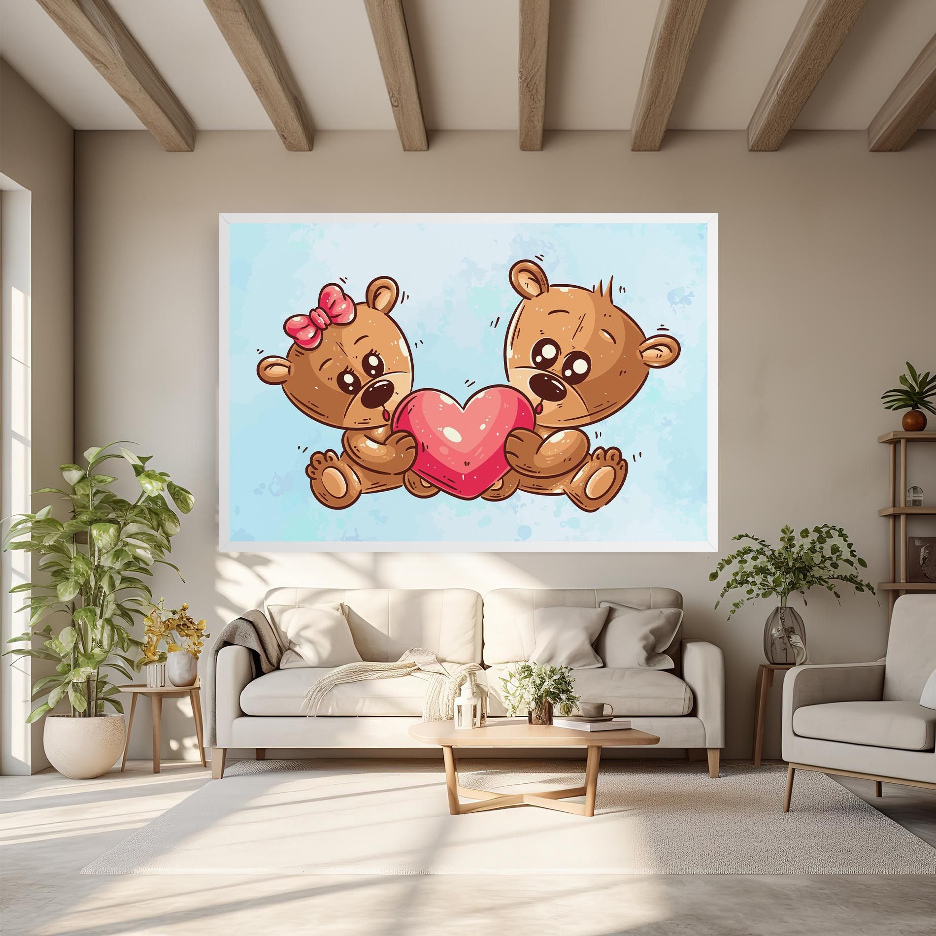 Bear Holding Heart mockup 6