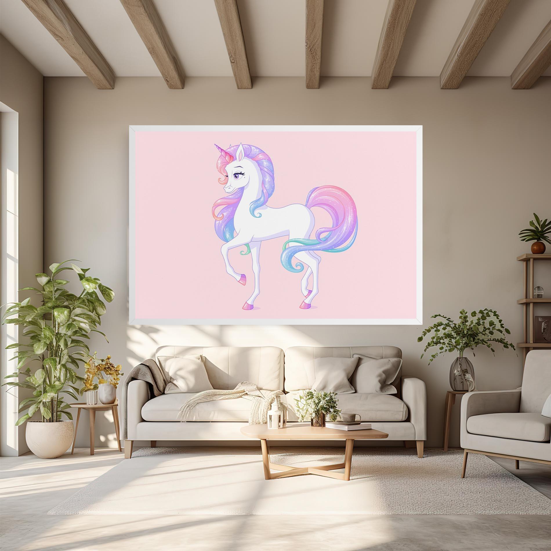 Картина на платно Beautiful Unicorn mockup 6