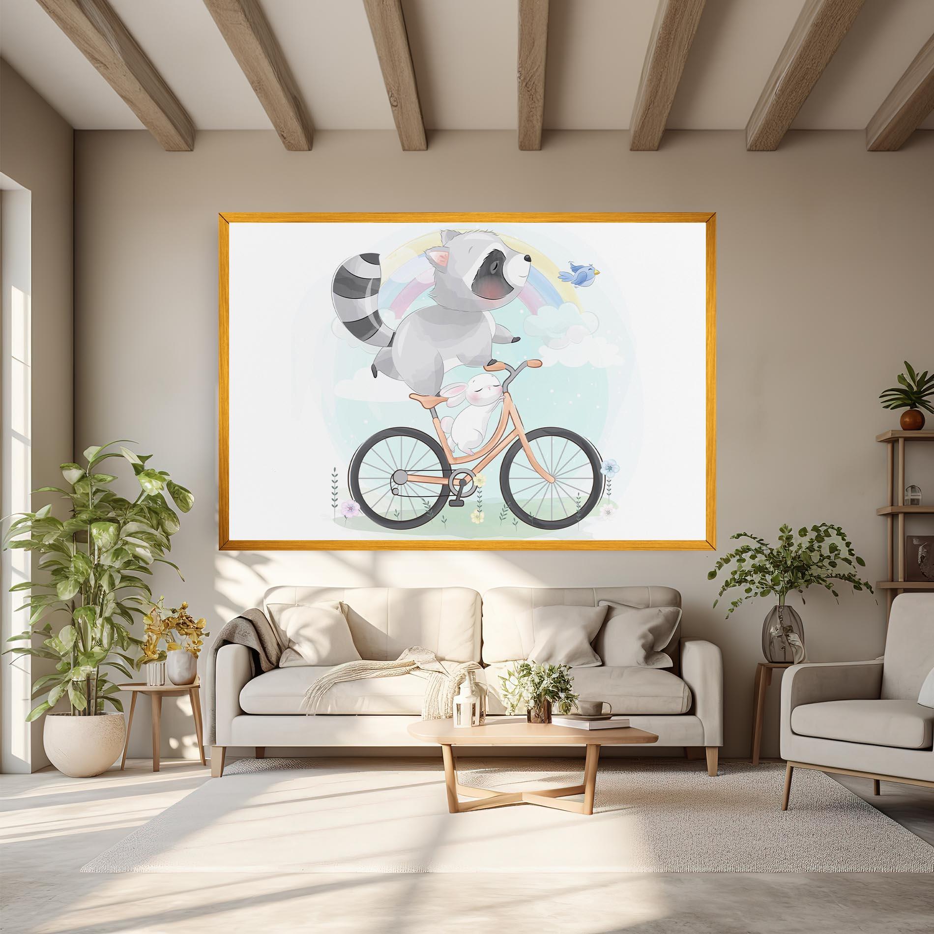 Картина на платно Bike Ride Animal mockup 6
