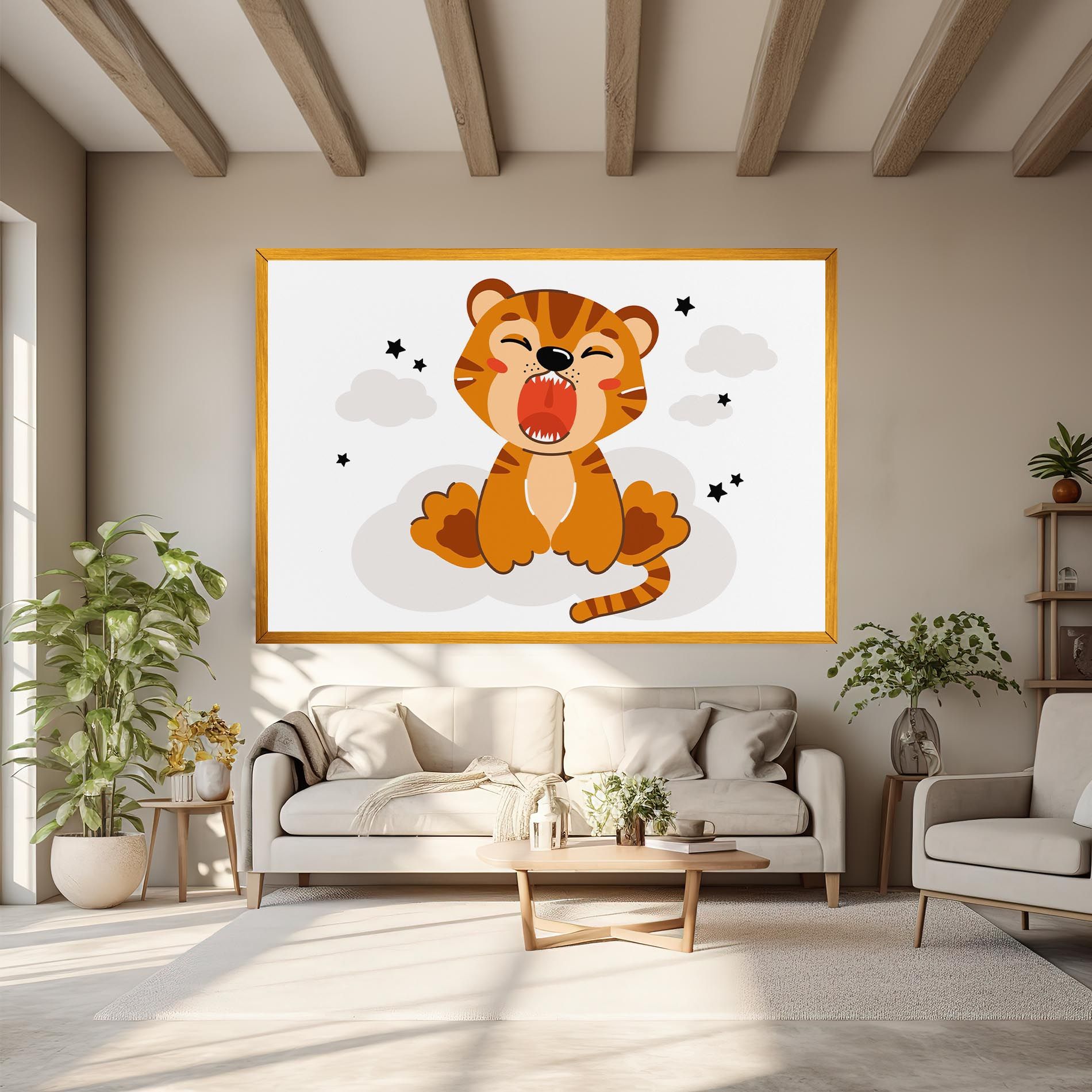 Cute Sleepy Tiger mockup 6