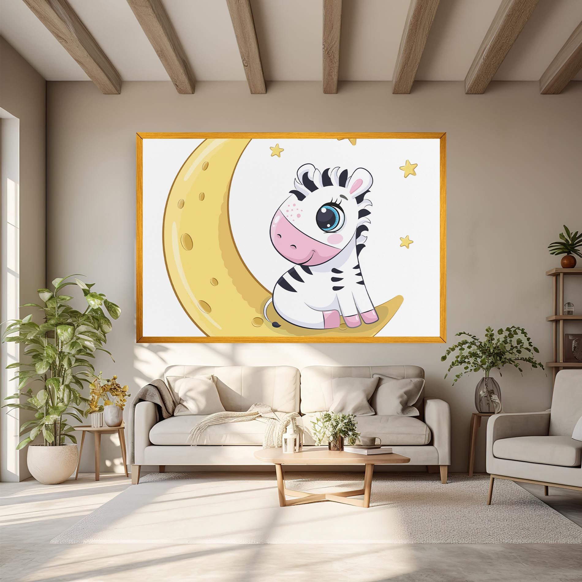 Cute Zebra Moon mockup 6