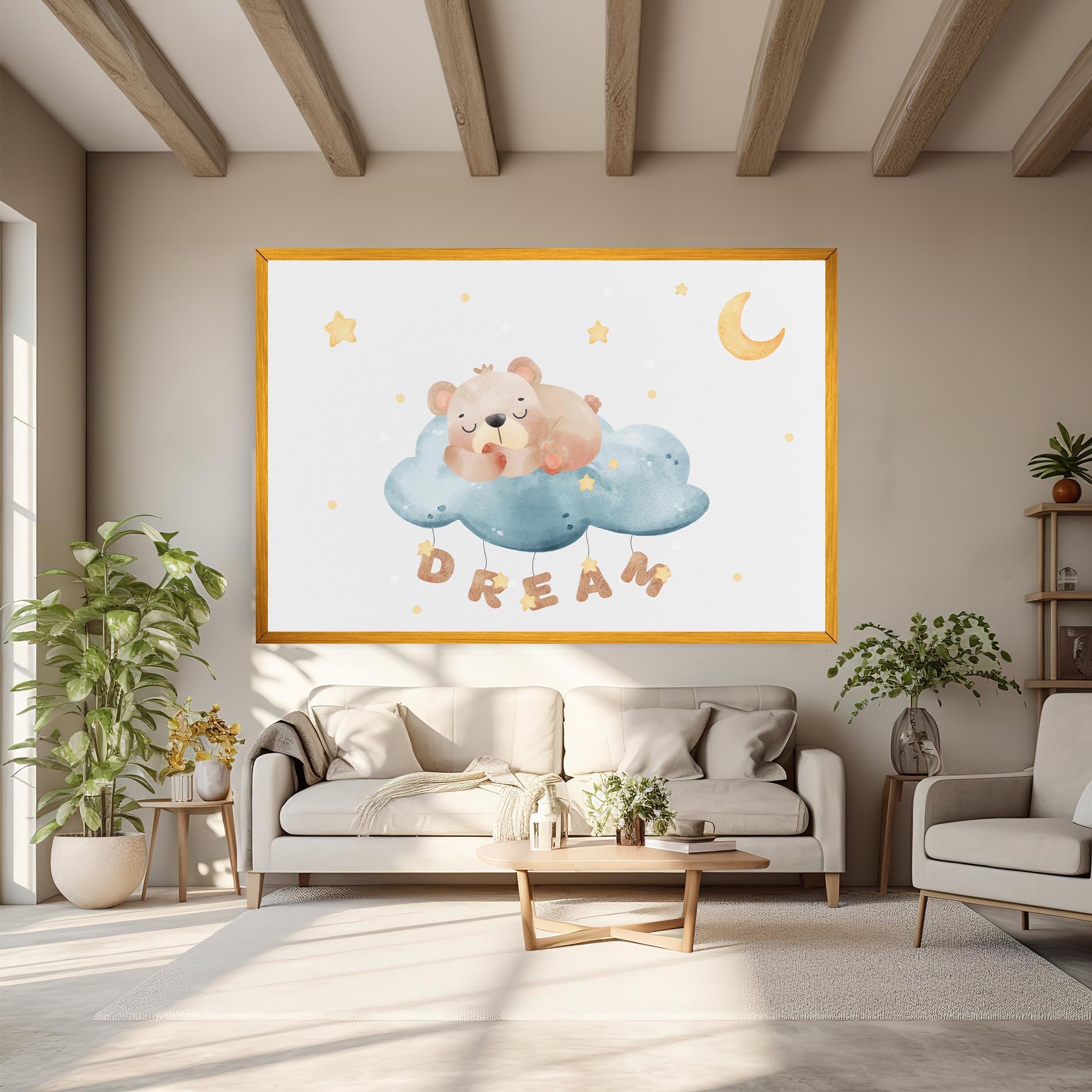 Картина на платно Dream Sleepy Bear mockup 6