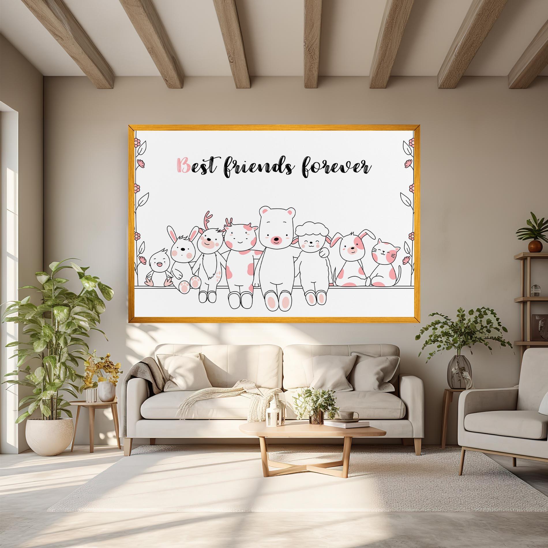 Картина на платно Friends Forever mockup 6