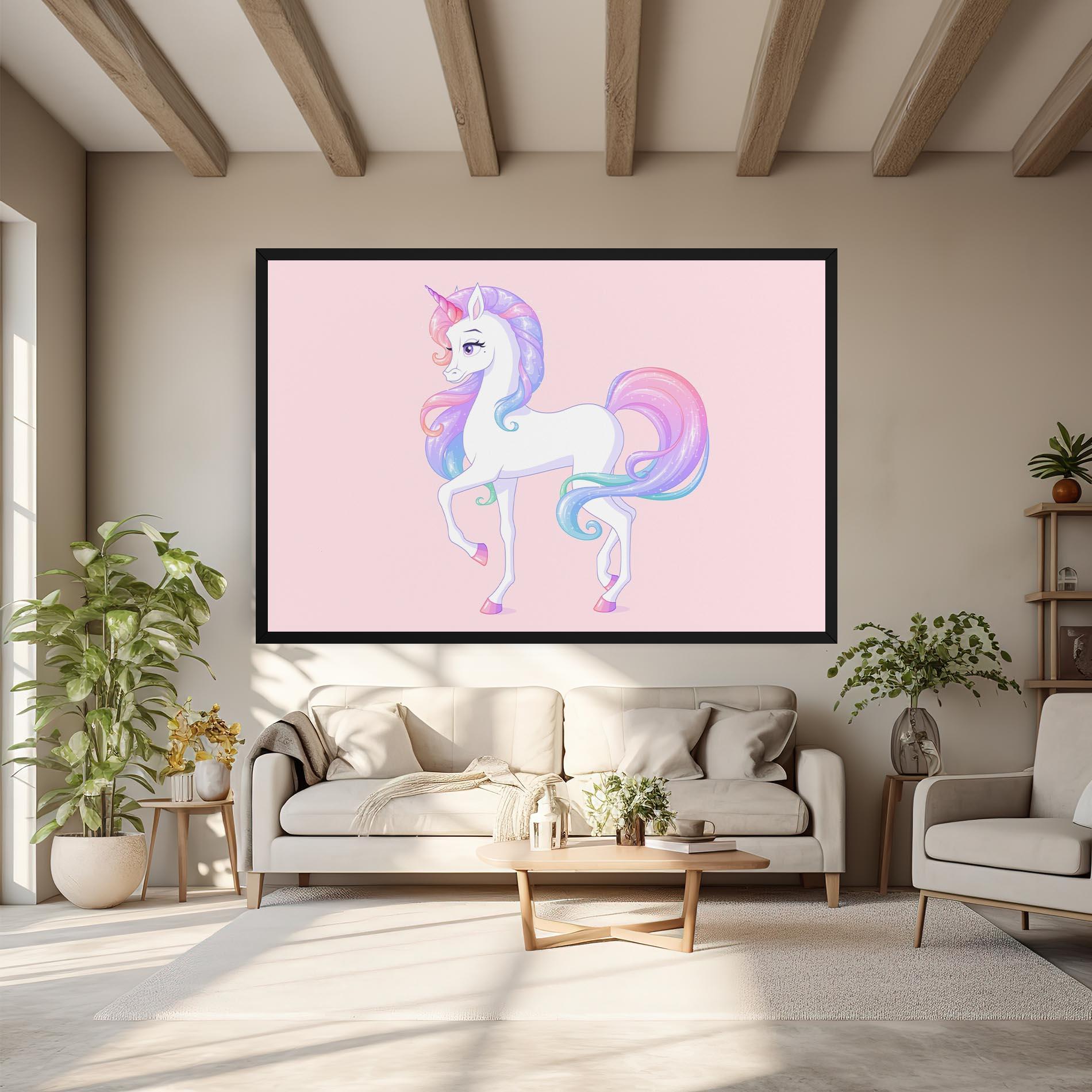 Картина на платно Beautiful Unicorn mockup 6
