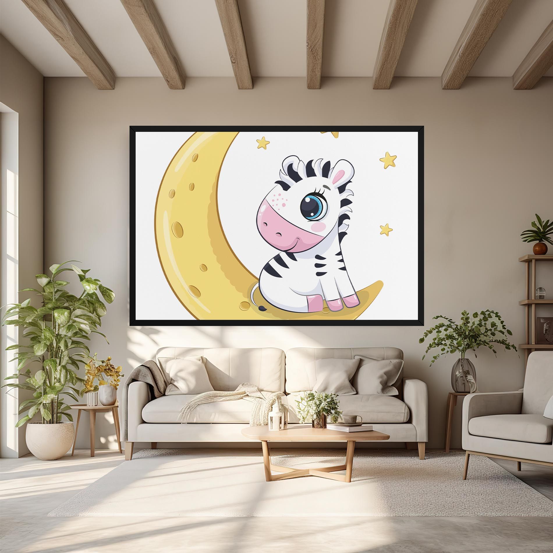 Cute Zebra Moon mockup 6