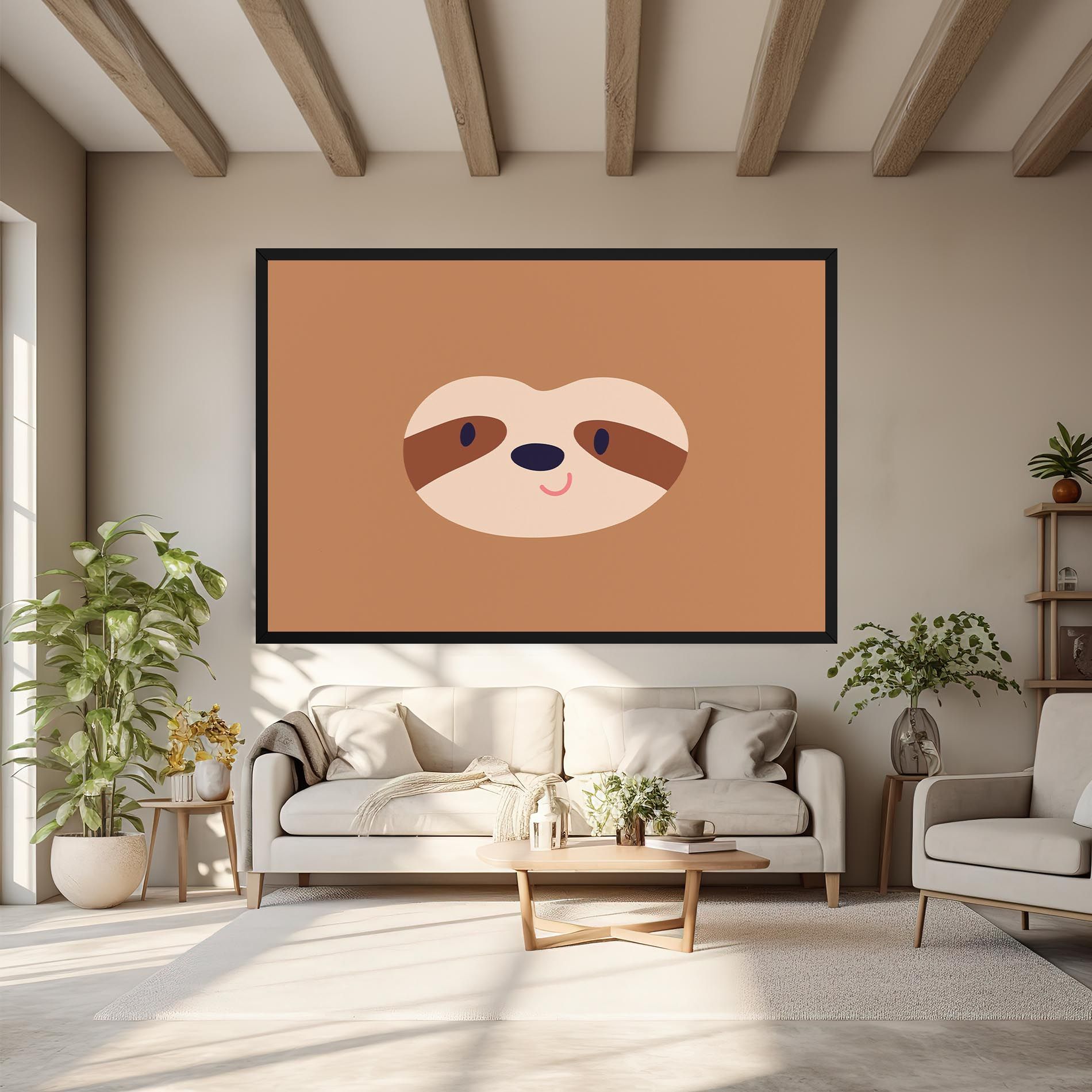 Sloth Face Portrait mockup 6