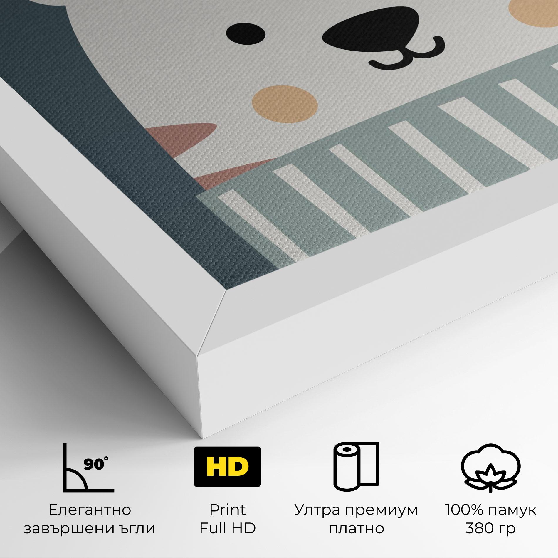 Картина на платно Cute White Tiger mockup 4