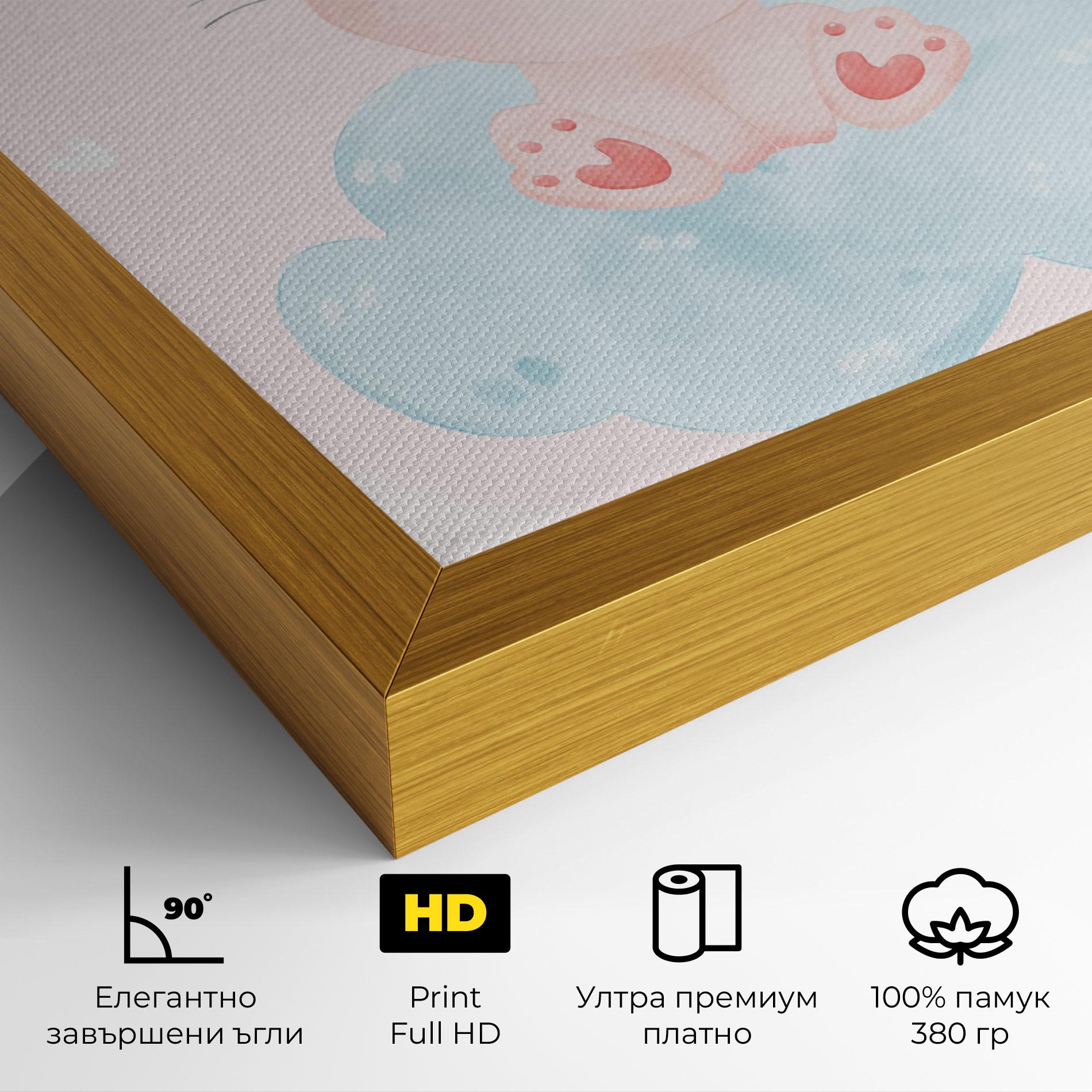 Картина на платно Cloud Pink Bunny mockup 4