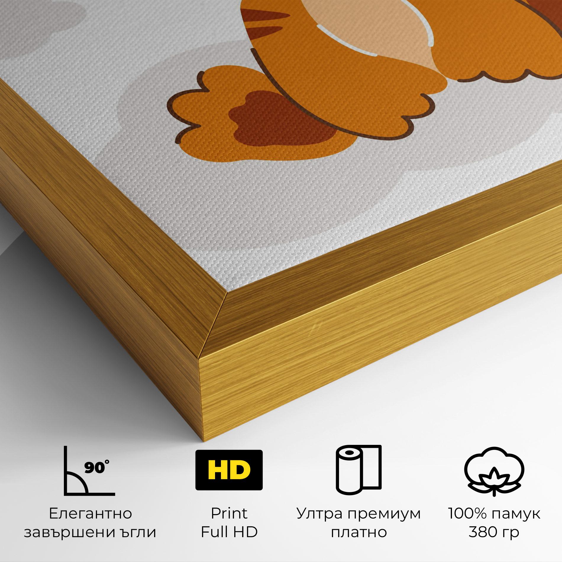 Картина на платно Cute Sleepy Tiger mockup 4