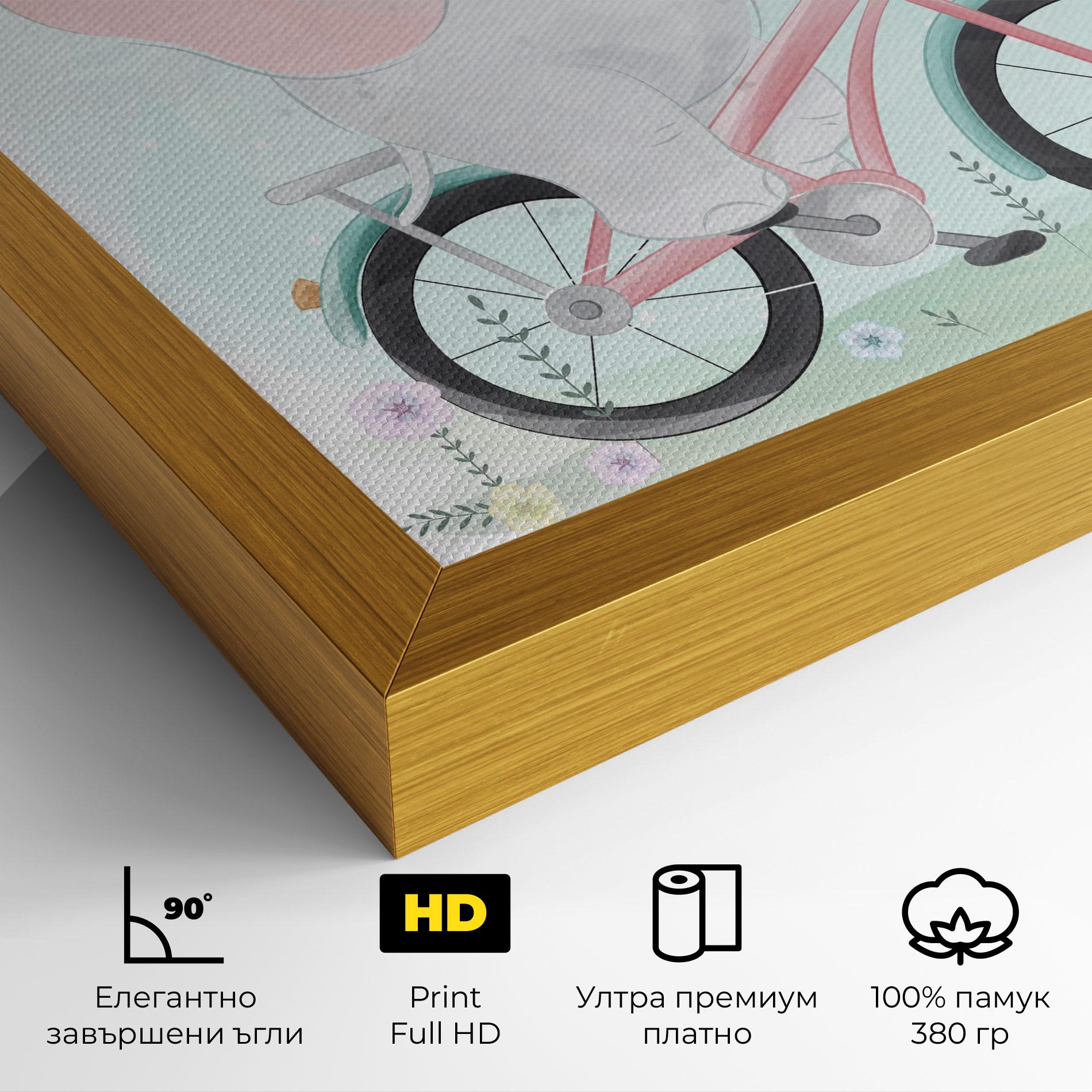 Картина на платно Elephant Bike mockup 4