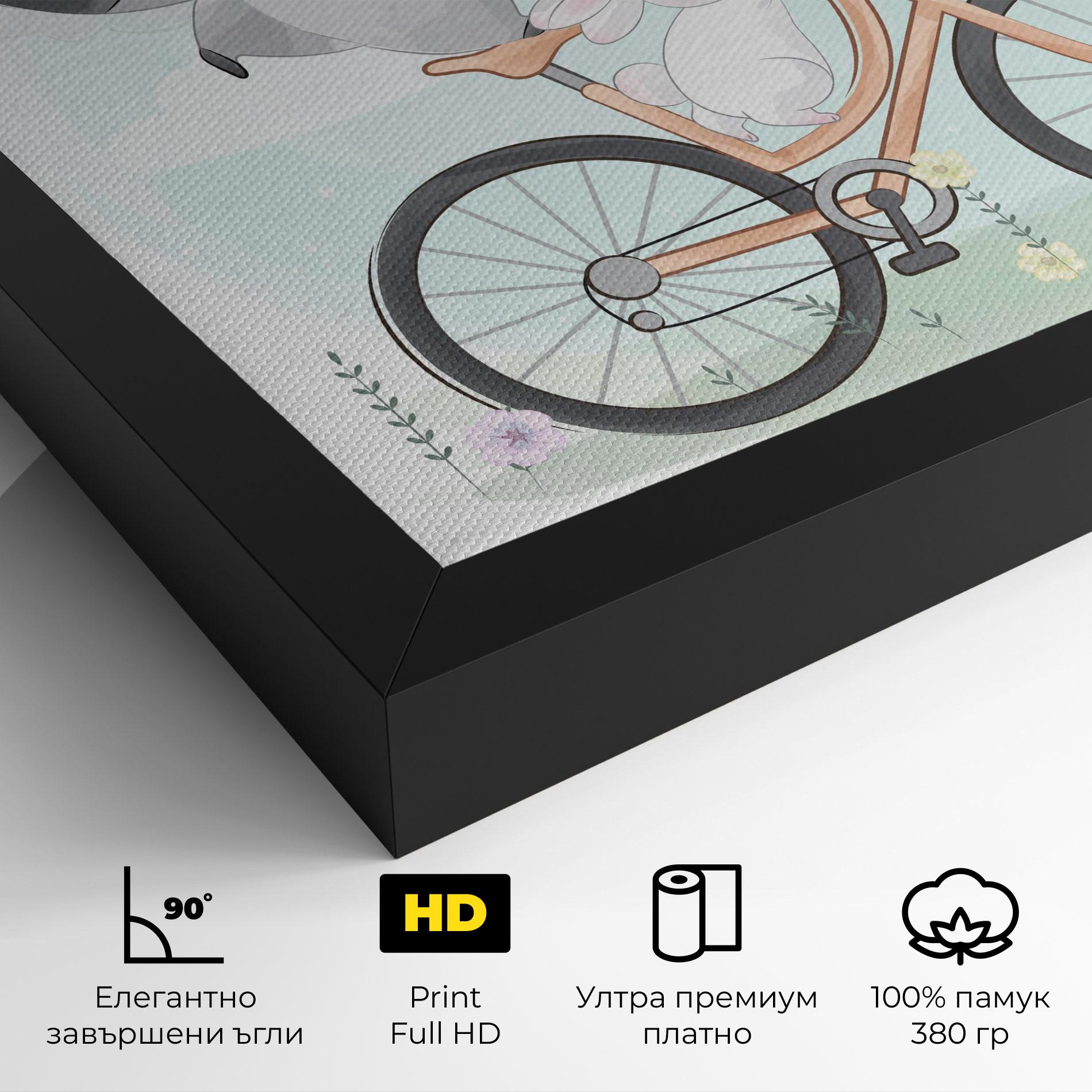Картина на платно Bike Ride Animal mockup 4