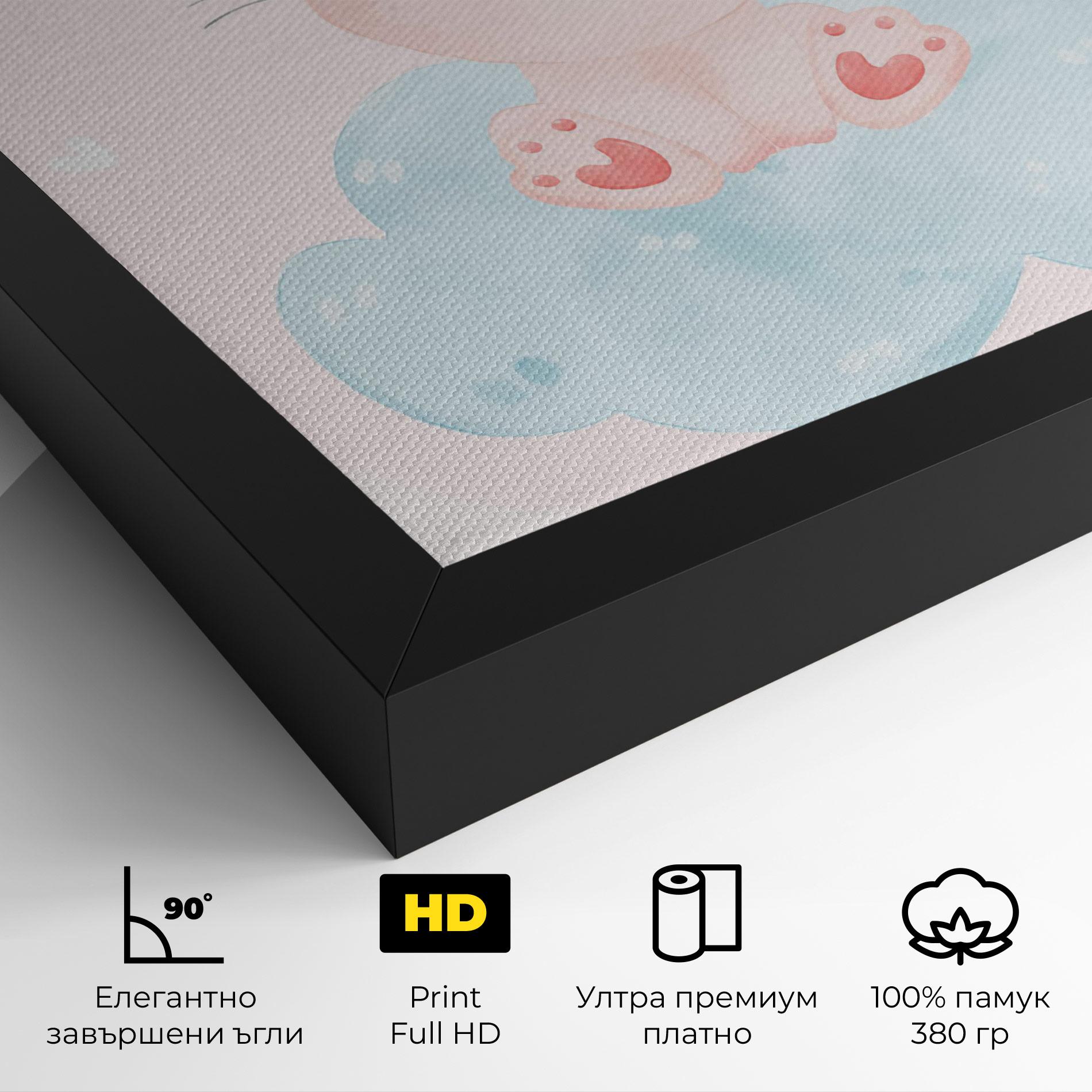 Картина на платно Cloud Pink Bunny mockup 4
