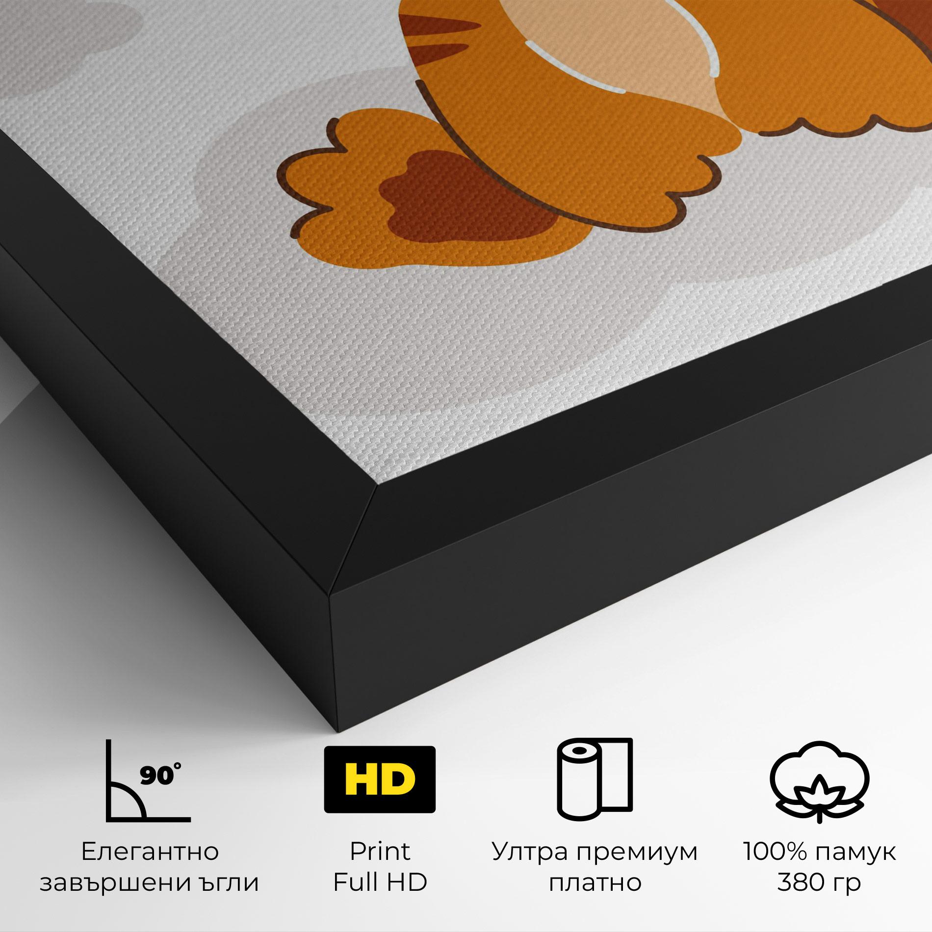 Картина на платно Cute Sleepy Tiger mockup 4