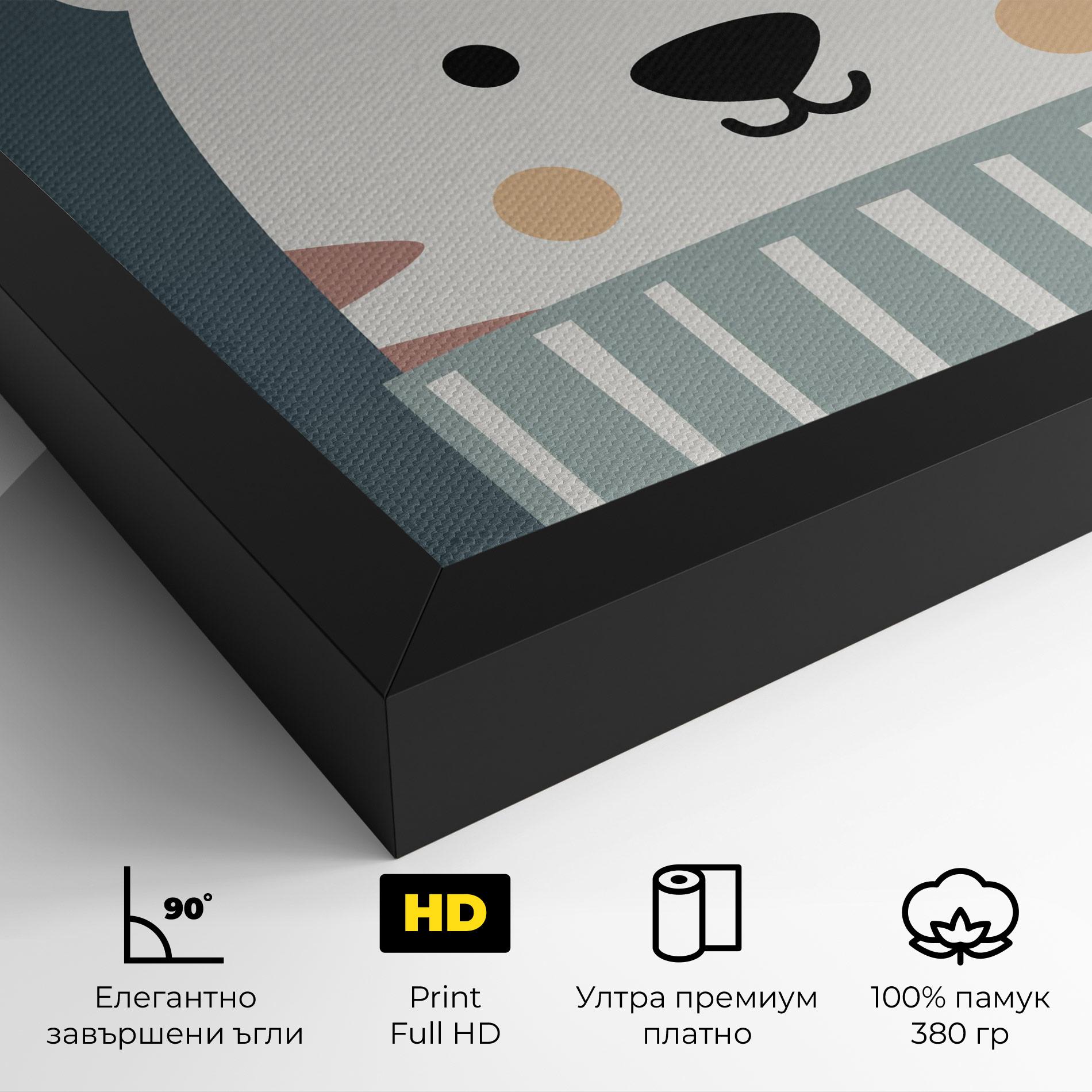 Картина на платно Cute White Tiger mockup 4