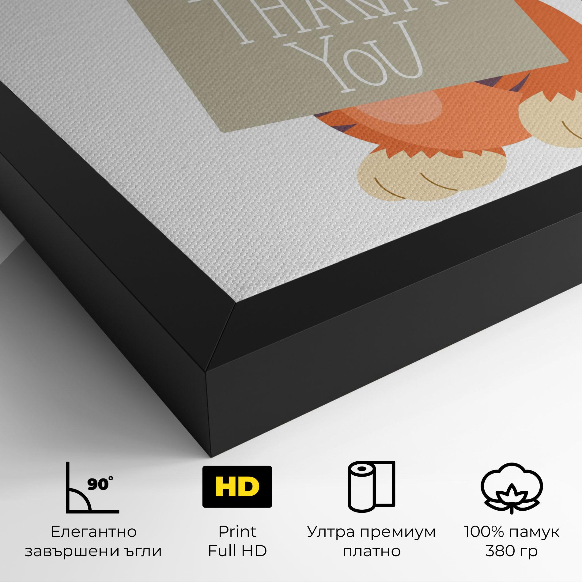Картина на платно Tiger Thank U mockup 4