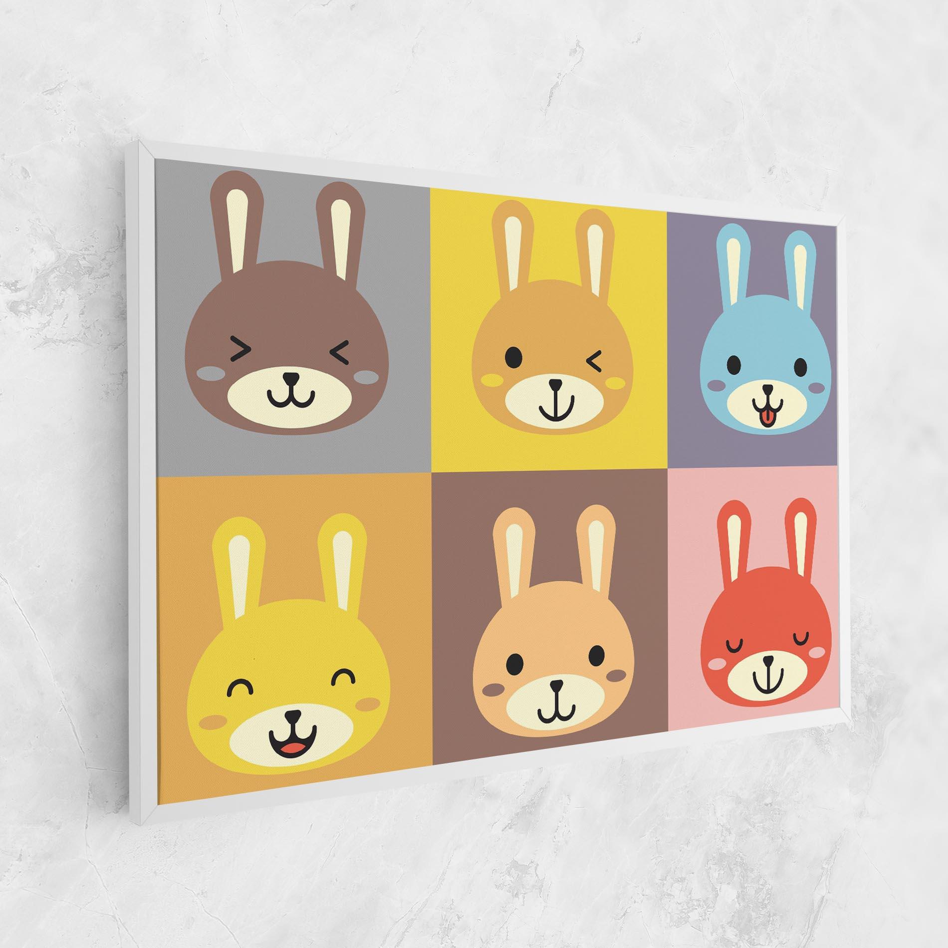 Картина на платно Bunny Colors mockup 1