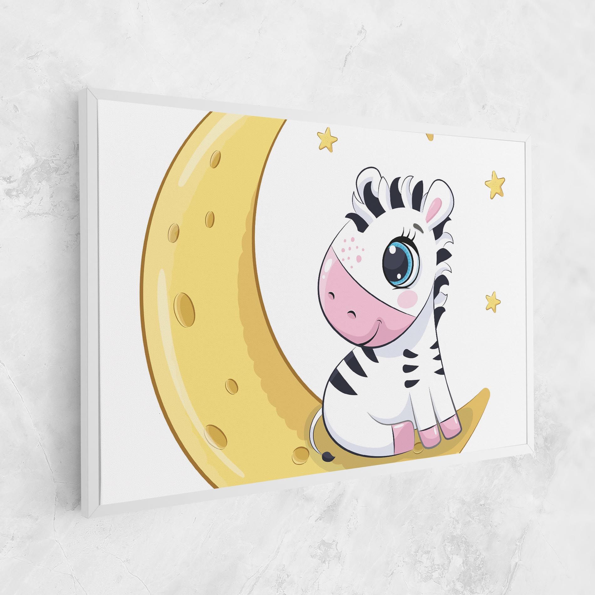 Cute Zebra Moon mockup 1