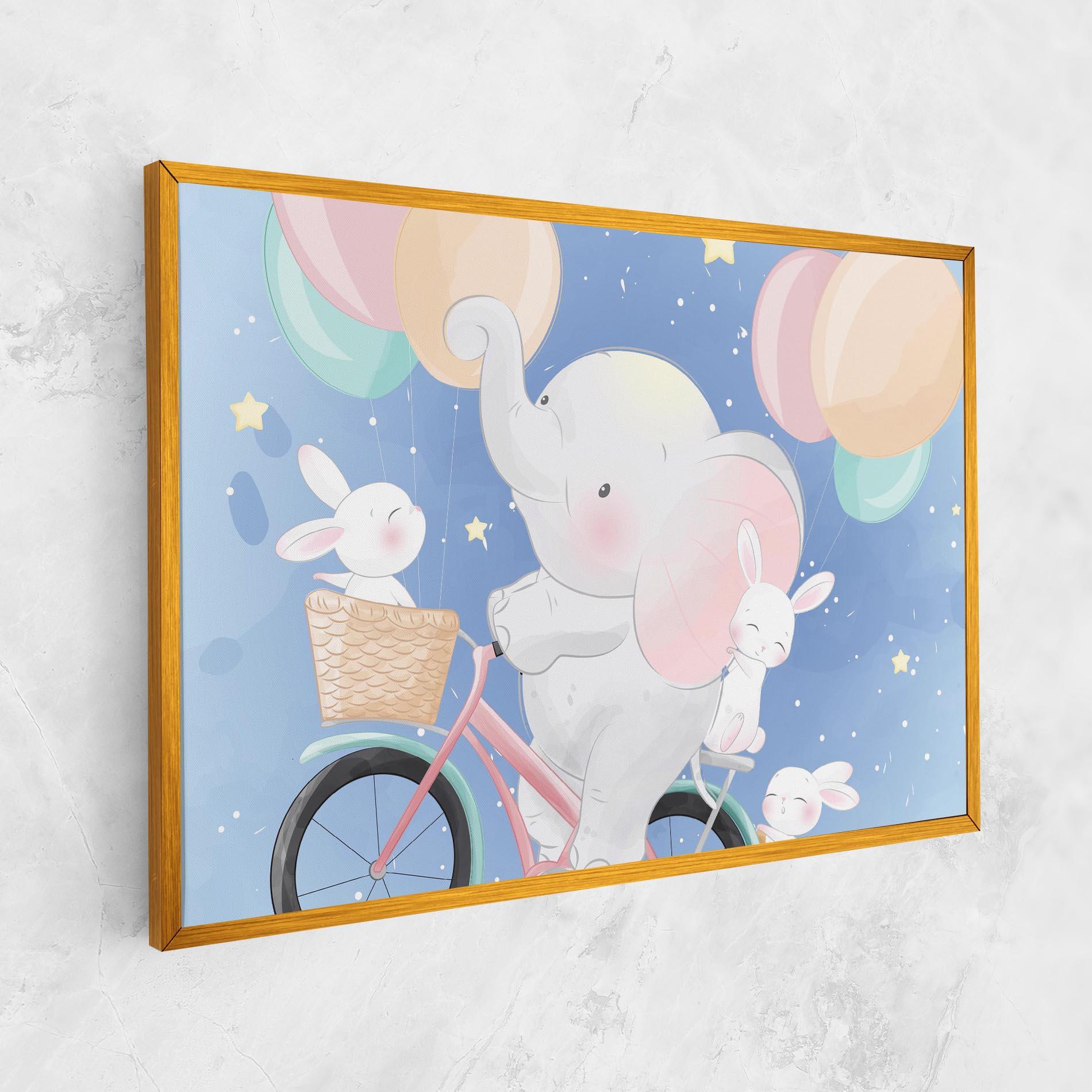 Картина на платно Bike Elephant mockup 1