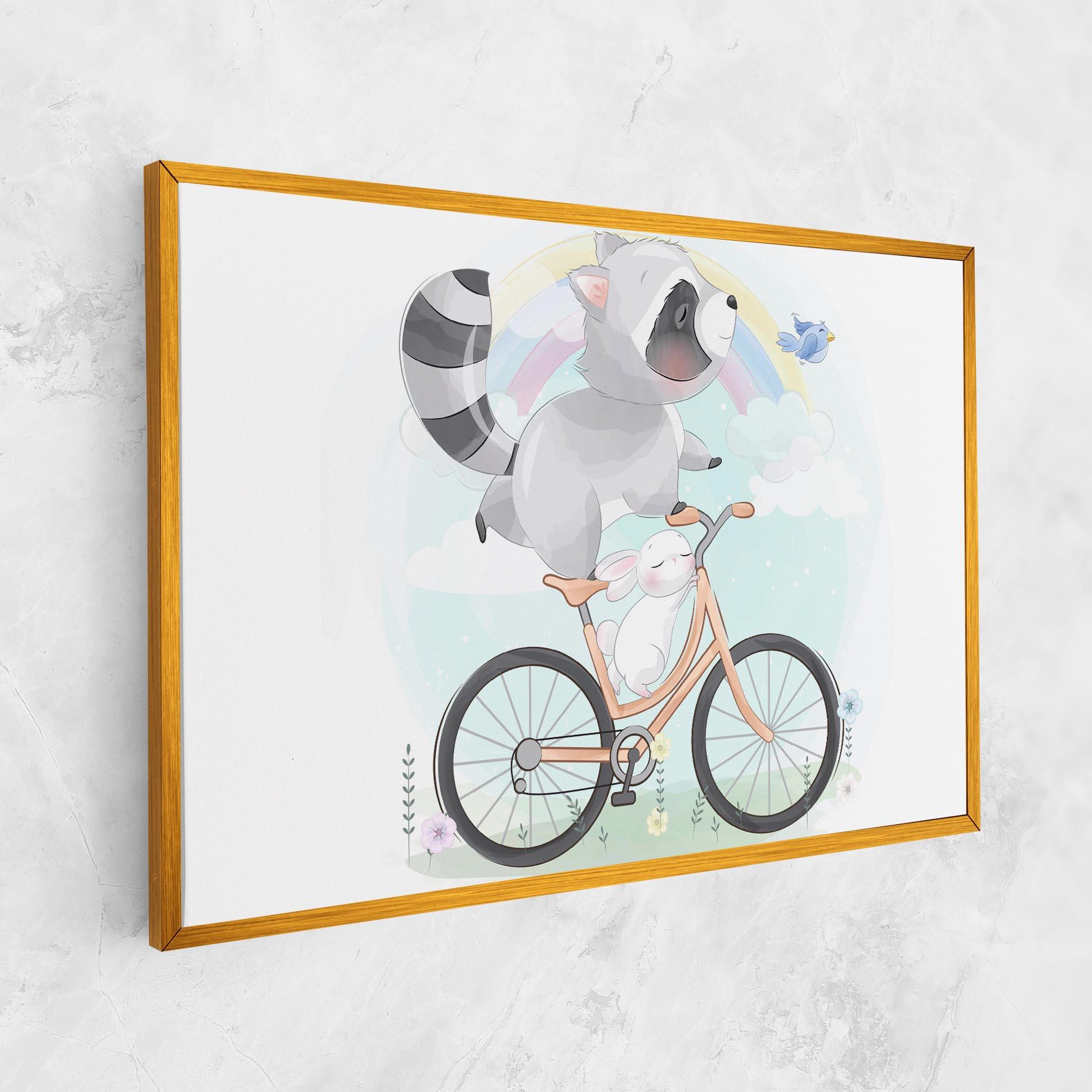 Картина на платно Bike Ride Animal mockup 1