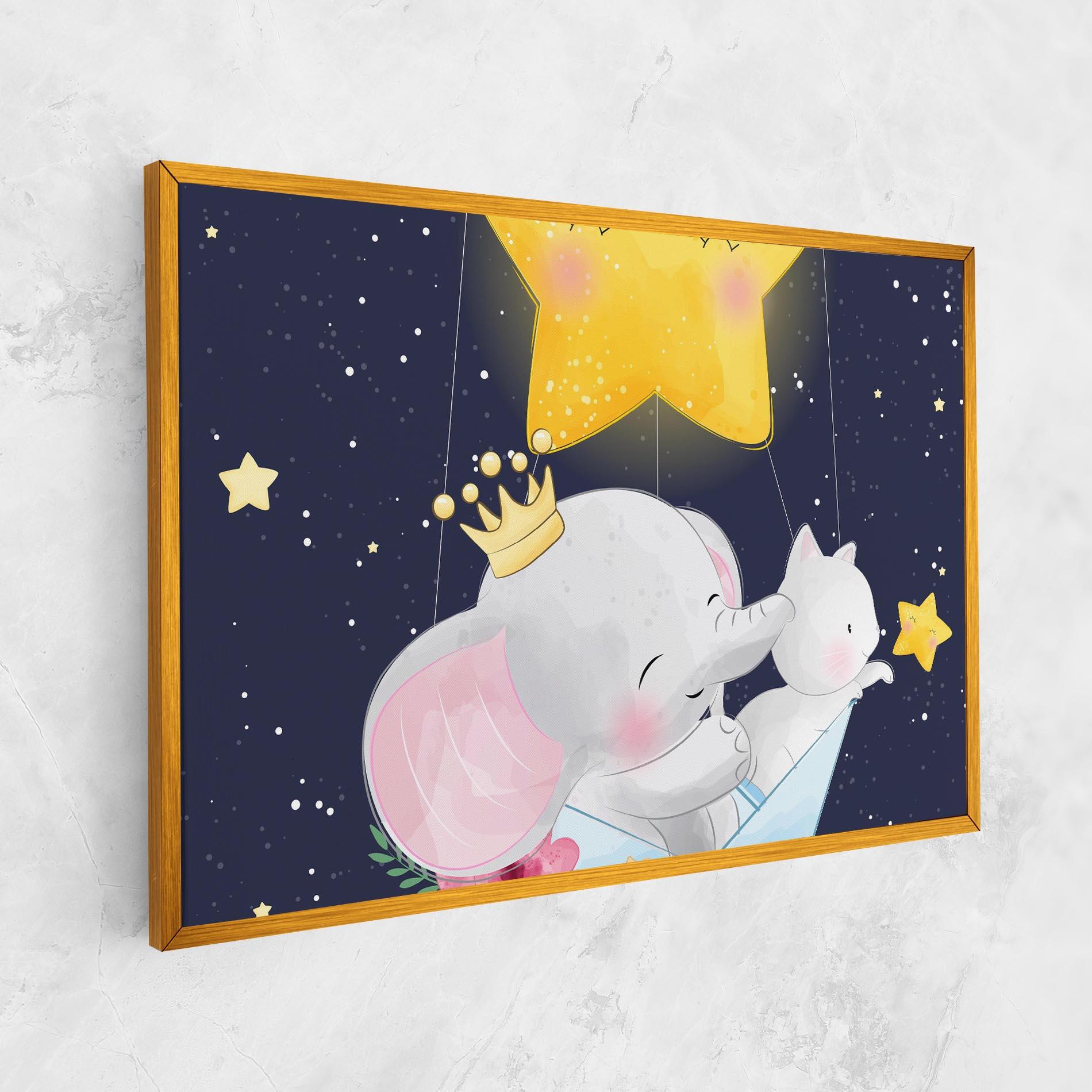 Картина на платно Elephant Cat mockup 1