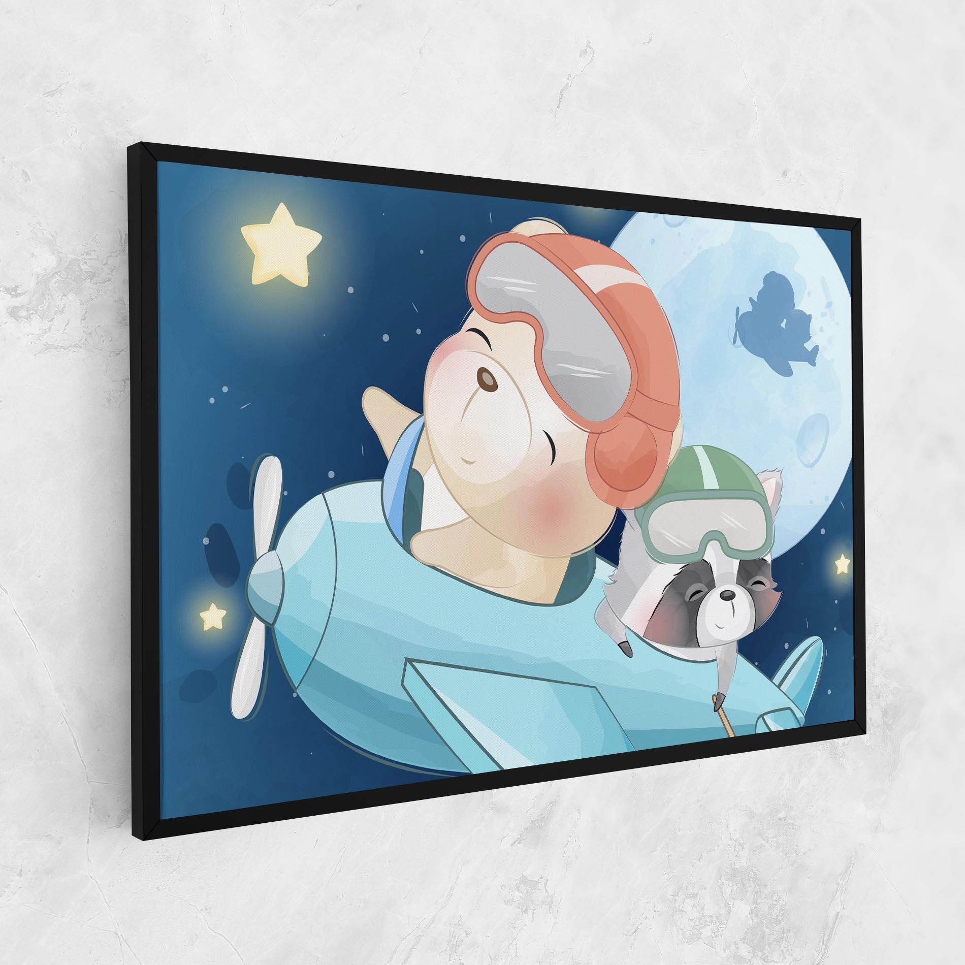 Картина на платно Bear Flying Star mockup 1