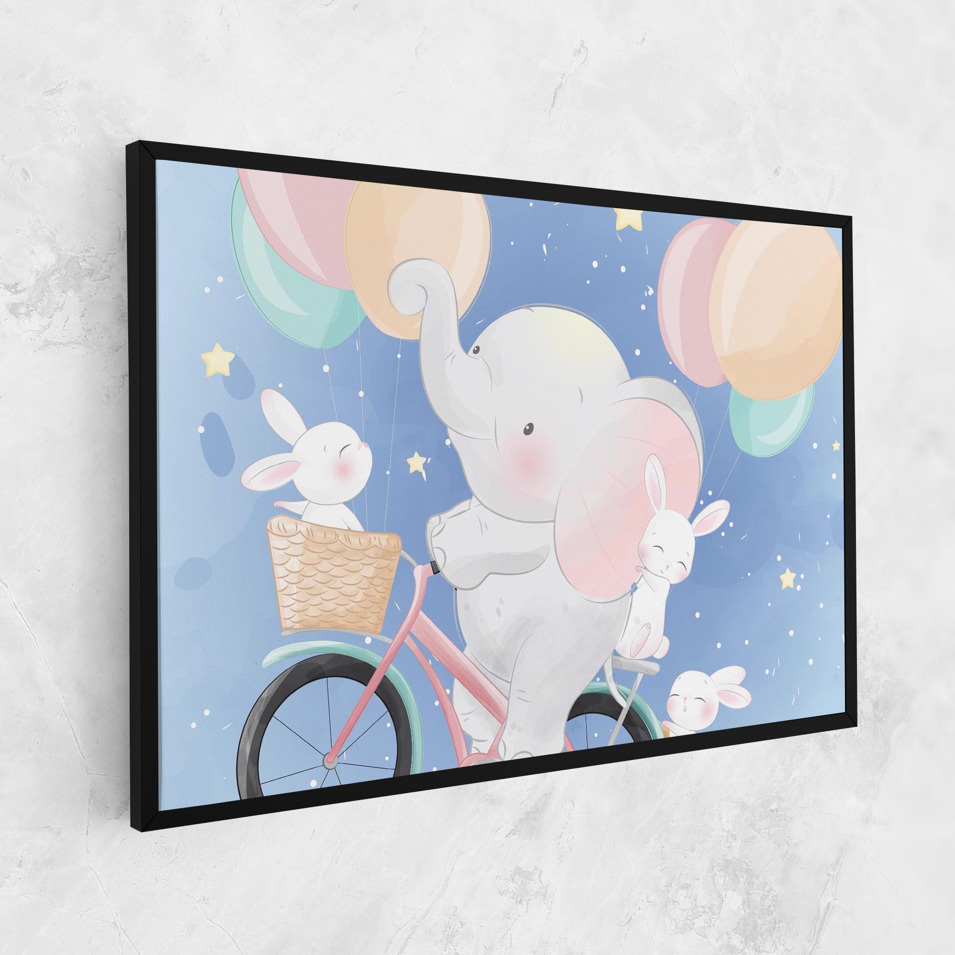Картина на платно Bike Elephant mockup 1